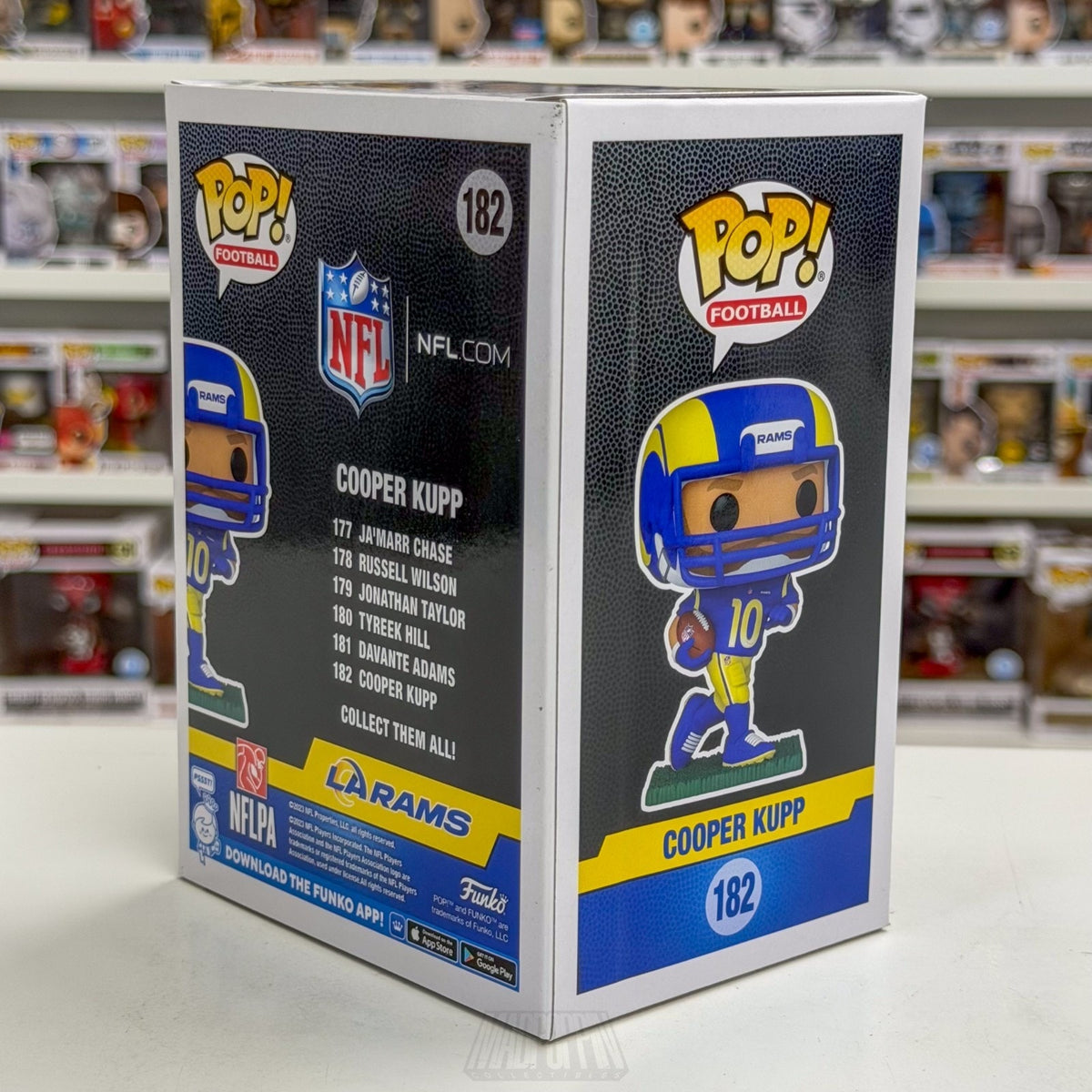 Funko Pop NFL Football Los Angeles Rams Cooper Kupp 182 Wide Receiver Toy Figure