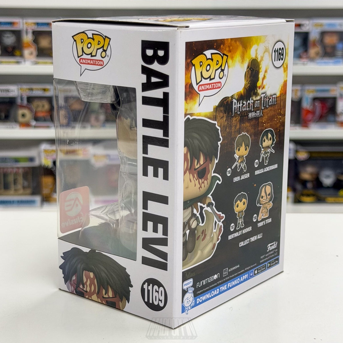 Funko Pop Anime Attack Titan Battle Levi Bloody AE Exclusive 1169 Vinyl Figure