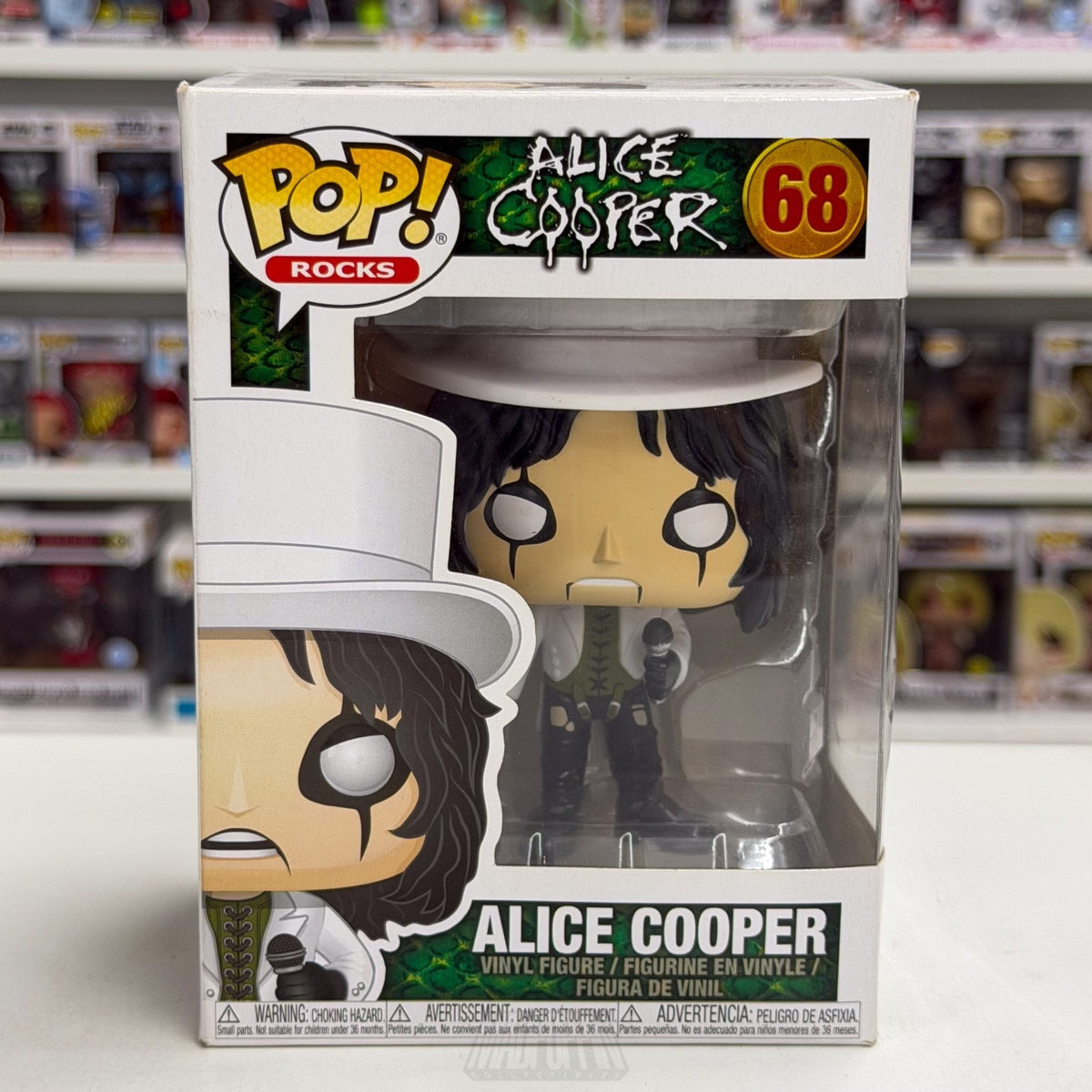 Funko Pop Rocks Alice Cooper 68 Music Hard Shock Glam Heavy Metal Vinyl Figure