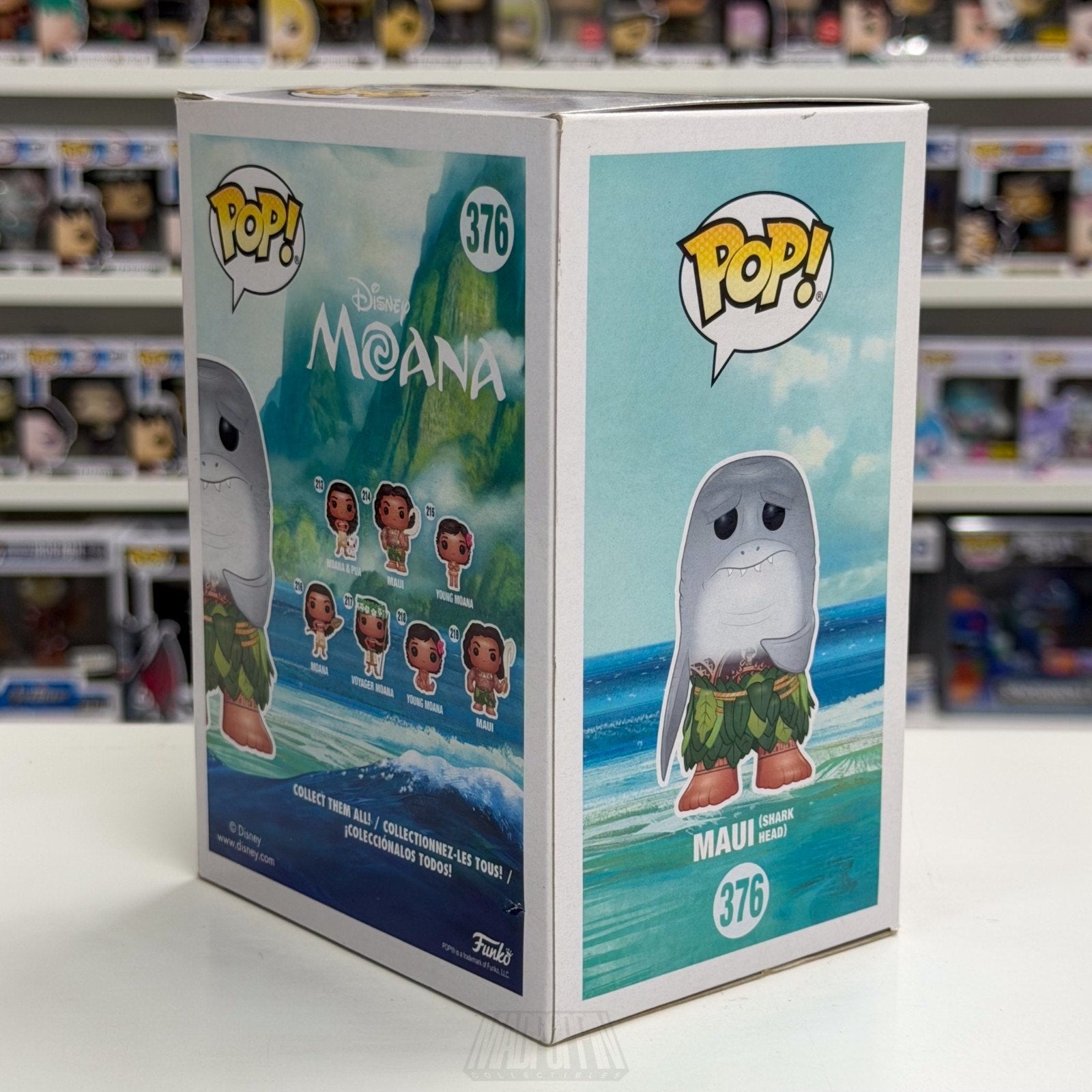 Funko Pop Disney Moana Maui Shark Head ECCC Spring Con 376 Demigod Vinyl Figure