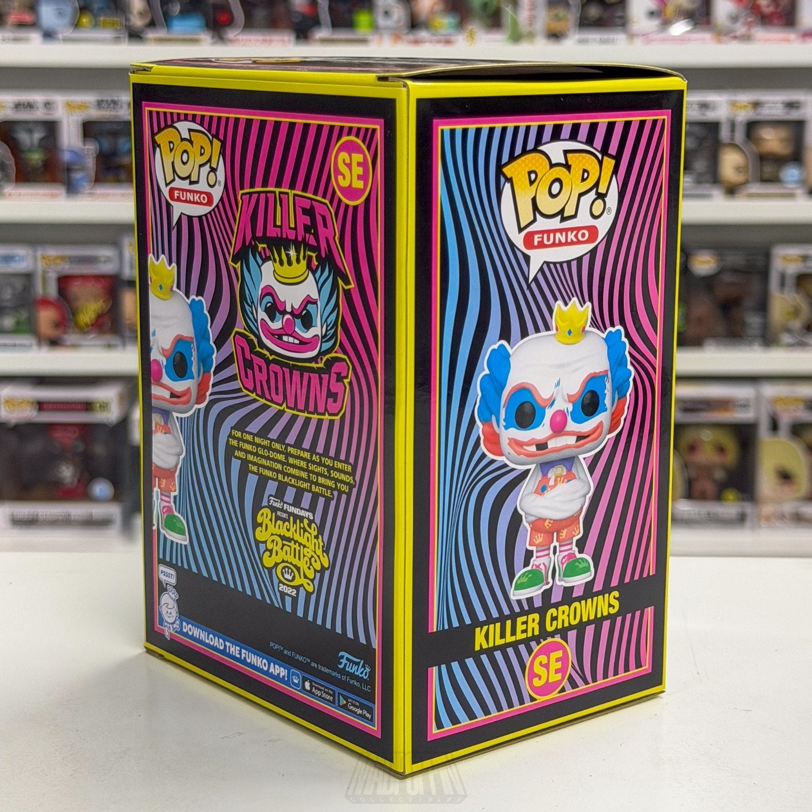 Funko Pop Fundays Blacklight Battle Killer Crowns SE Clown Toy Vinyl Figure