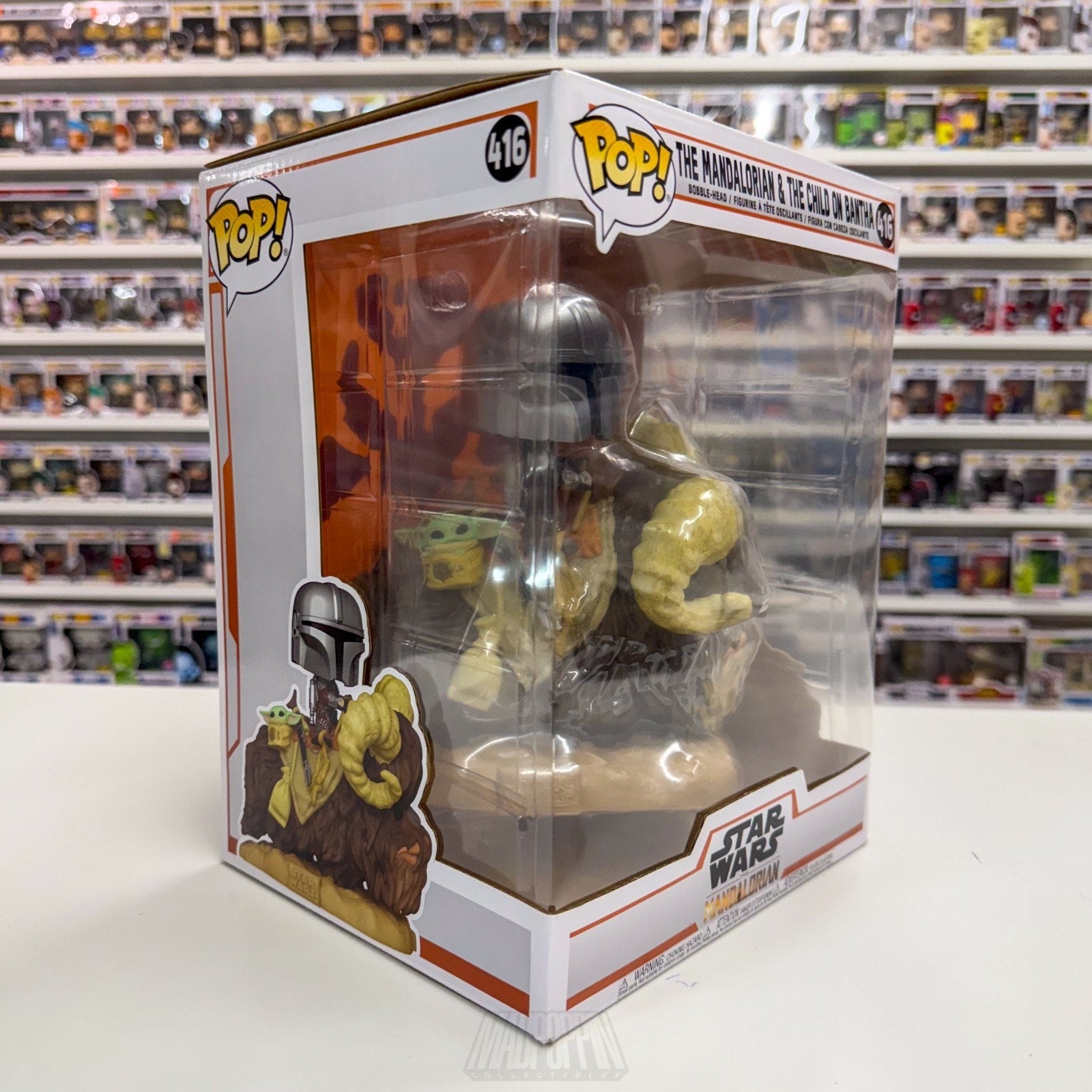 Funko Pop Rides Star Wars The Mandalorian & The Child on Bantha 416 Vinyl Figure