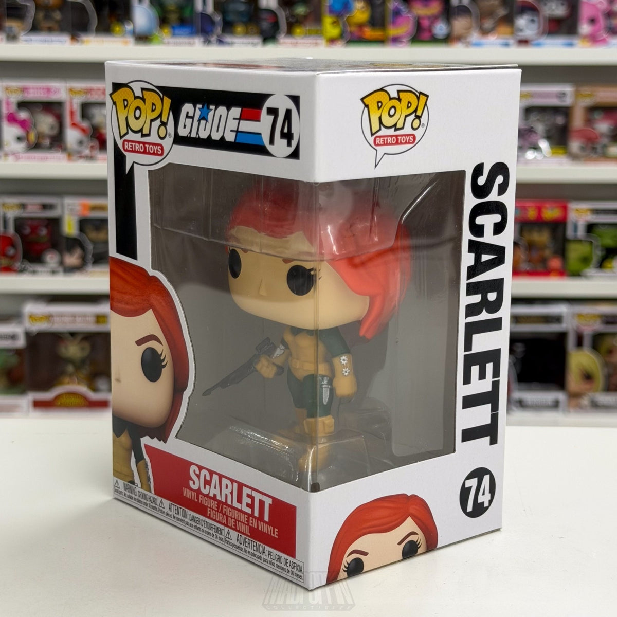 Funko Pop Retro Toys GI Joe Real American Hero Scarlett 74 Cartoon 80s Figure