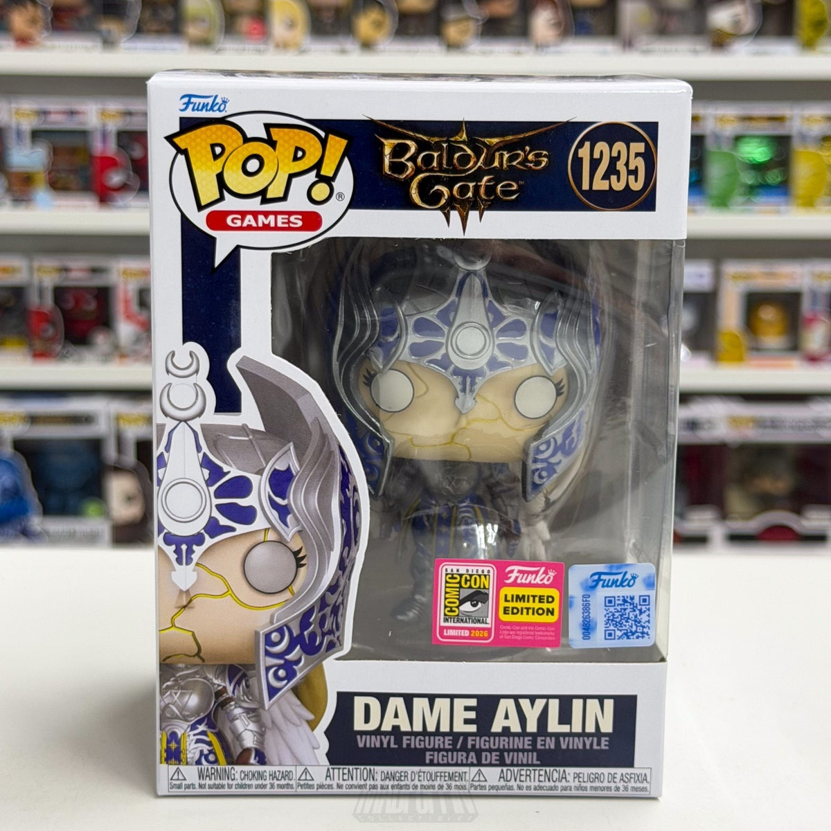 Funko Pop Games Baldur’s Gate Dame Aylin 1235 SDCC 2026 Toy OFFICIAL CON STICKER