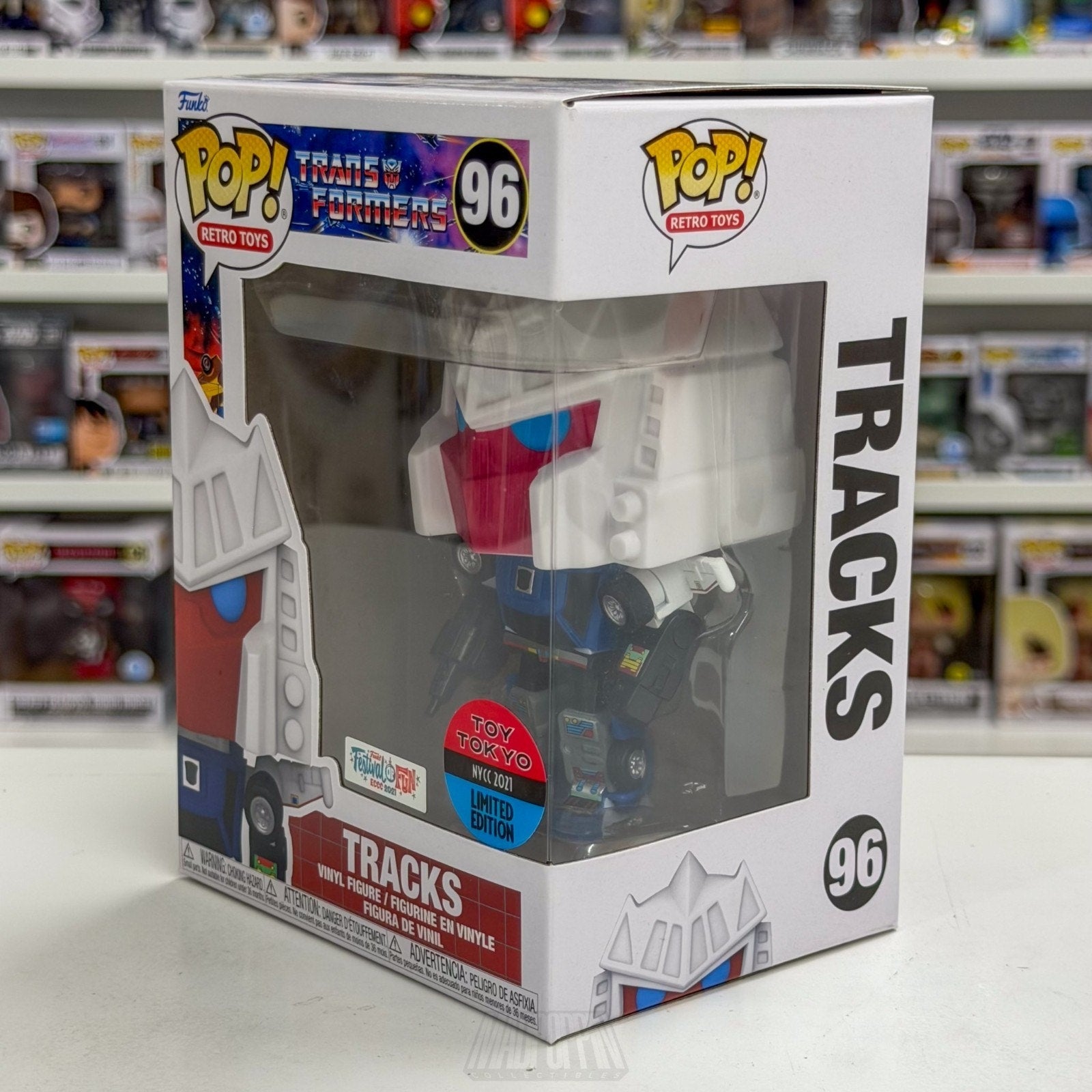 Funko Pop Transformers Tracks Toy Tokyo Funko Festival of Fun 96 Vinyl Figure