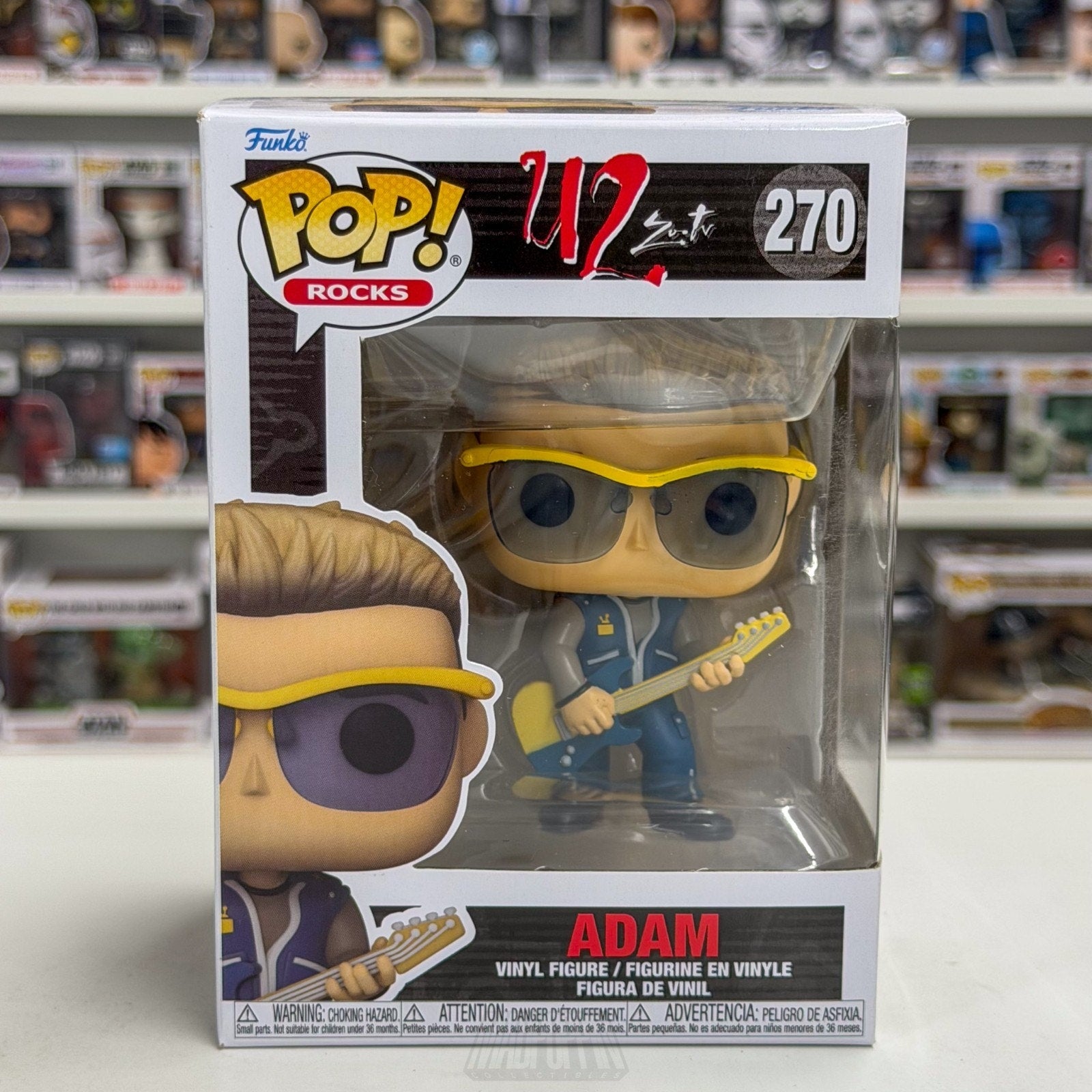 Funko Pop Rocks U2 Zoo TV Adam Clayton 270 Alternative Irish Band Vinyl Figure