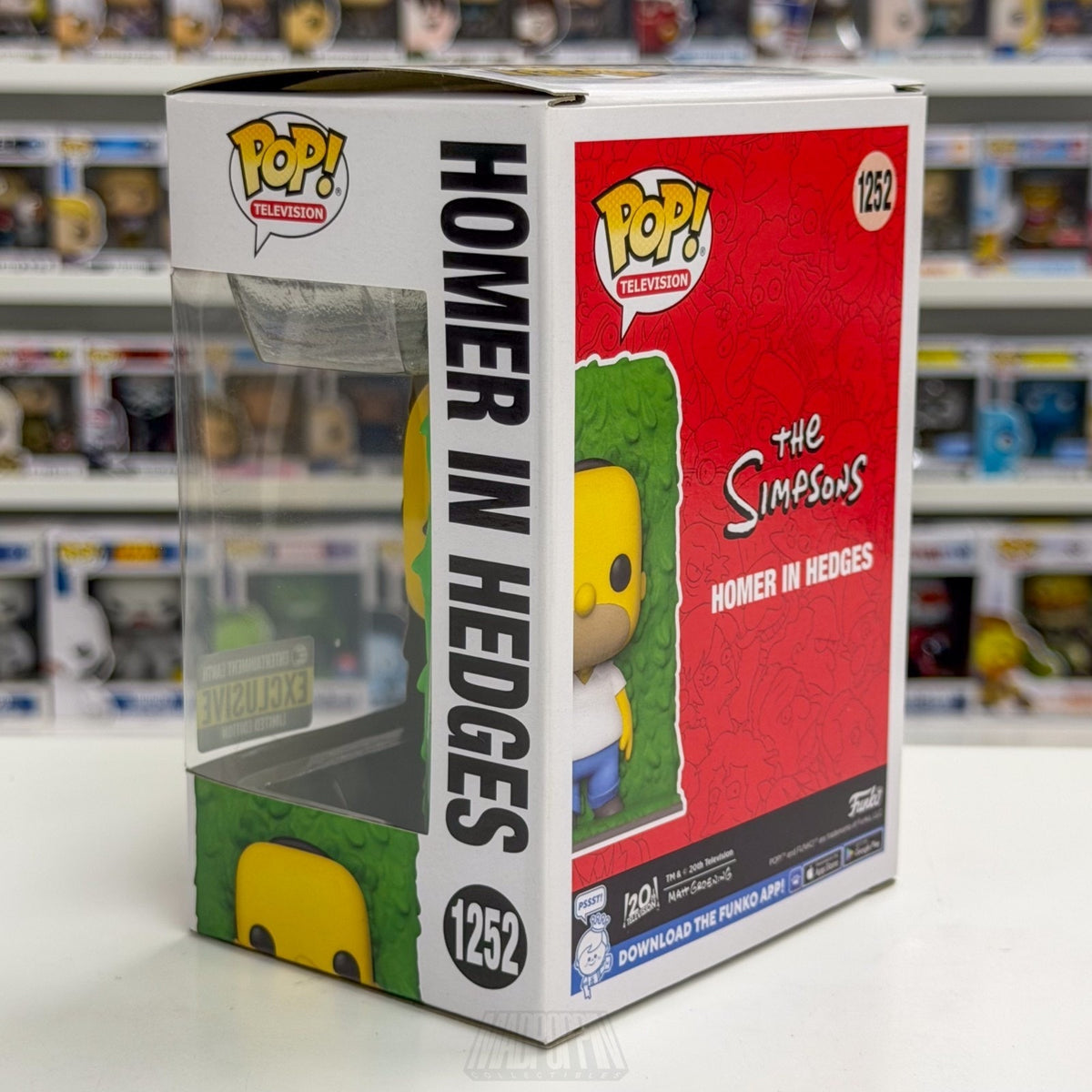 Funko Pop TV The Simpsons Homer in Hedges Entertainment Earth 1252 Vinyl Figure