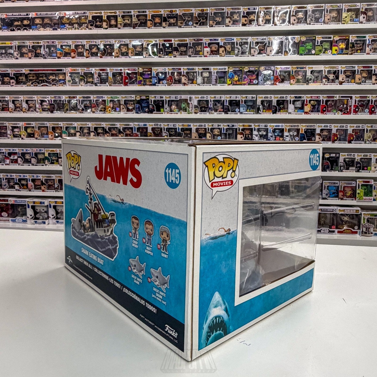 Funko Pop Movies Moments Jaws Shark Eating Boat GameStop 1145 Toy Vinyl Figure