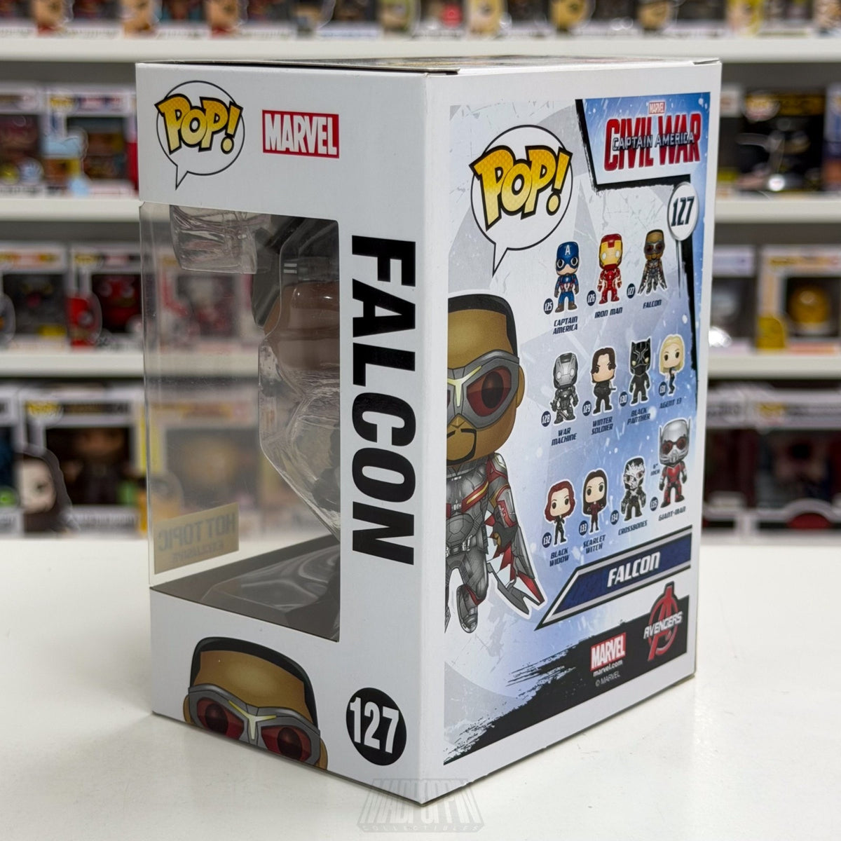 Funko Pop Marvel Captain America Civil War Falcon Hot Topic 127 Vinyl Figure