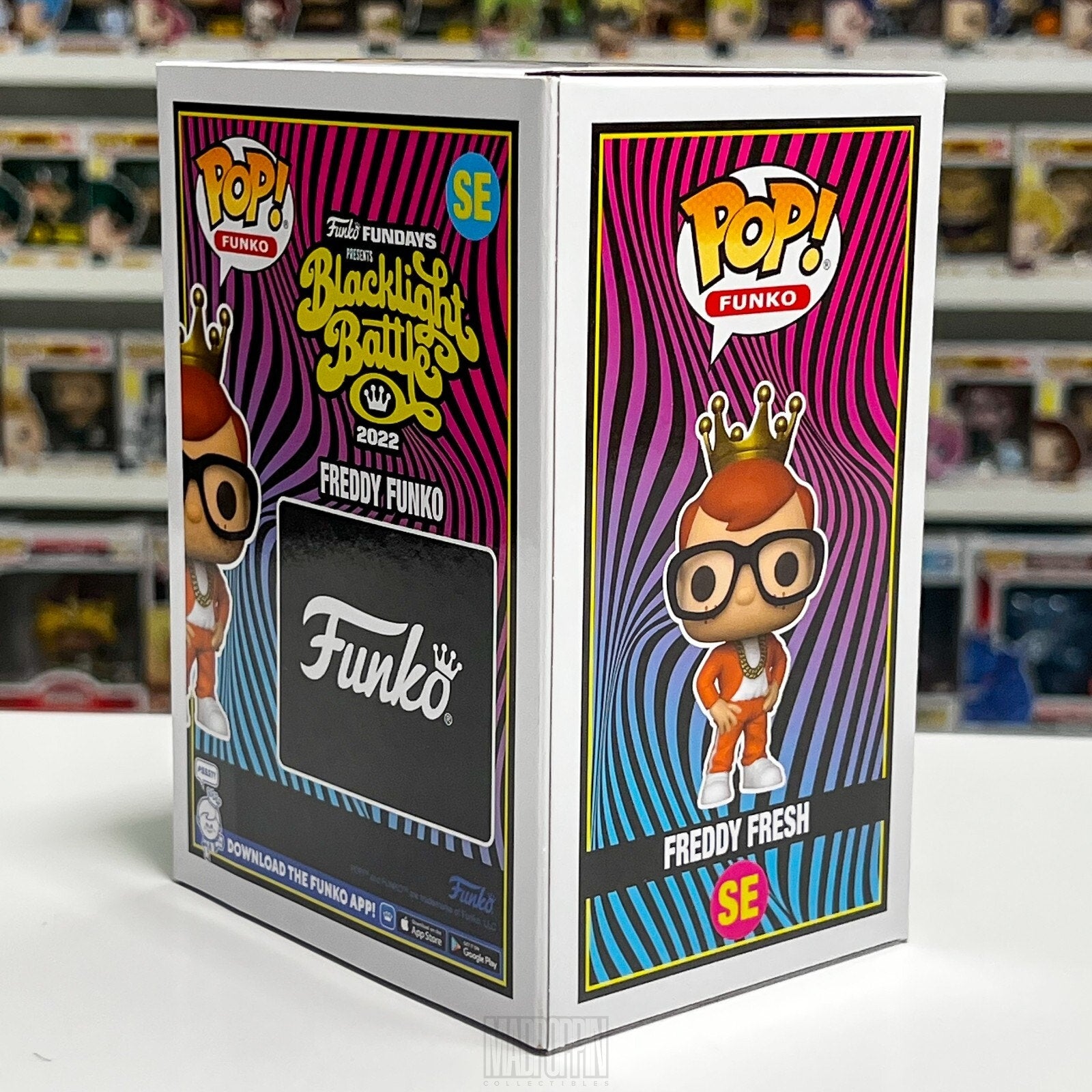 Funko Pop Fundays Blacklight Battle Freddy Fresh Orange Suit 500pcs Vinyl Figure