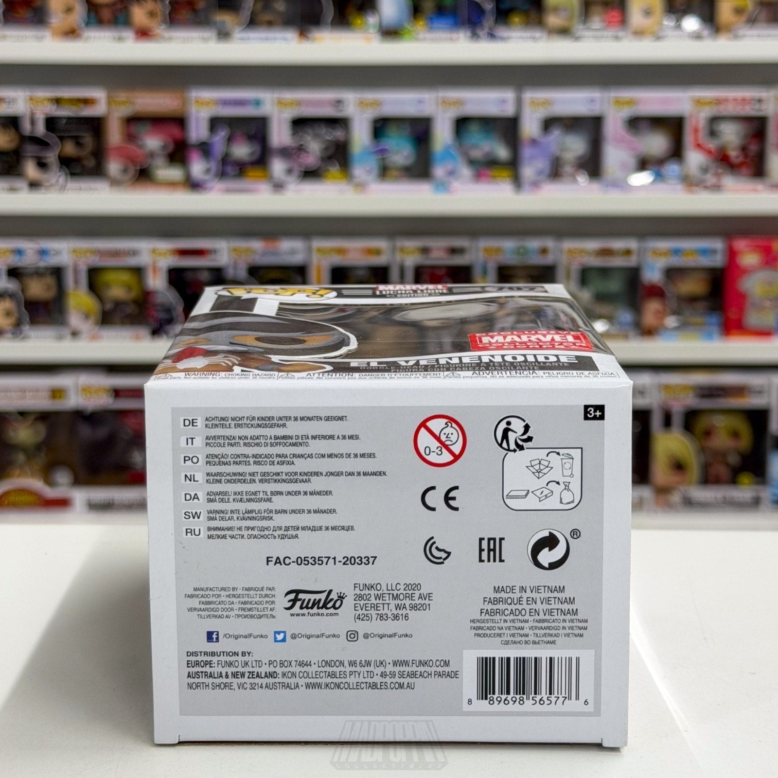 Funko Pop Marvel Collector Corps Lucha Libre El Venenoide Metallic 707 Figure