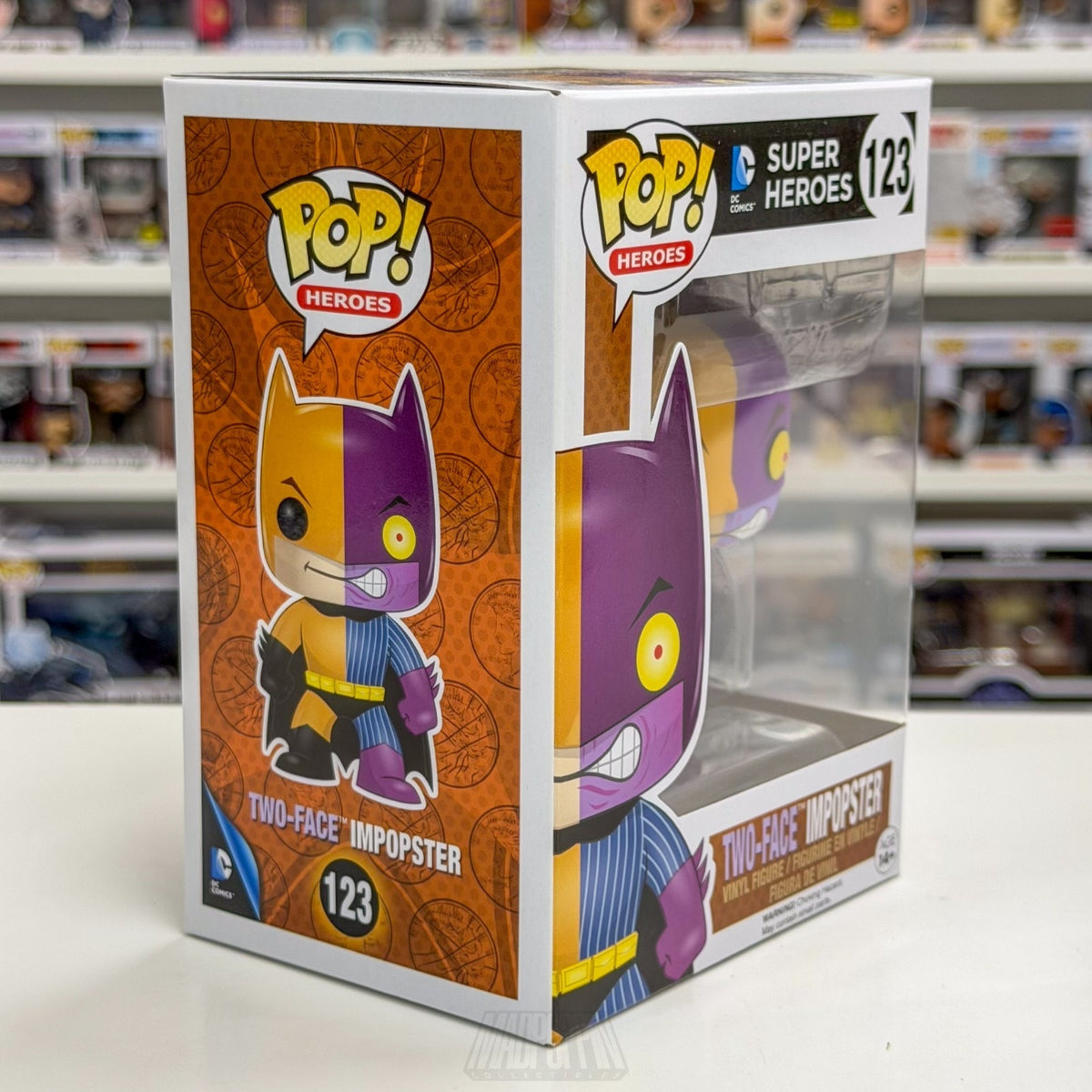 Funko Pop DC Super Heroes Two-Face Impopster Batman 123 Harvey Dent Vinyl Figure