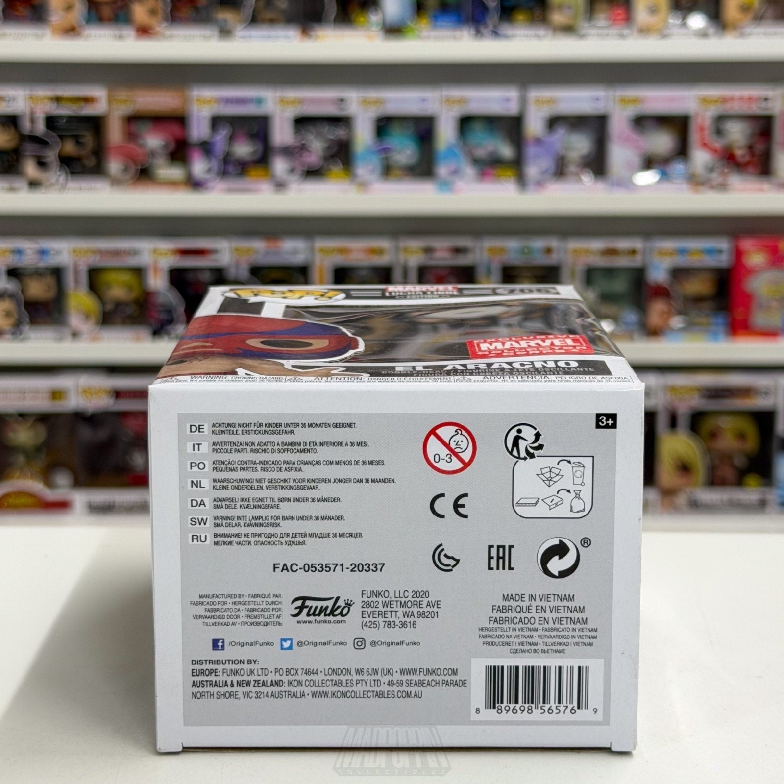 Funko Pop Marvel Collector Corps Lucha Libre El Aracno Metallic 706 Toy Figure