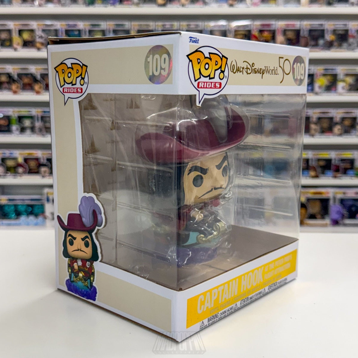Funko Pop Disney Captain Hook at the Peter Pans Flight Attraction 109 Toy Figure