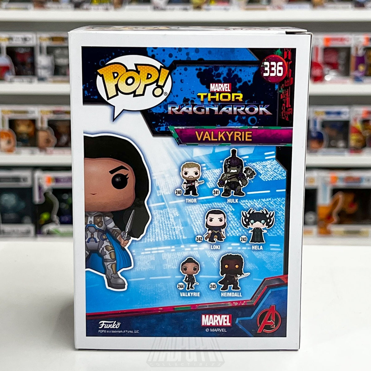 Funko Pop Marvel Thor Ragnarok Valkyrie Battle Outfit 336 SDCC 2018 Vinyl Figure