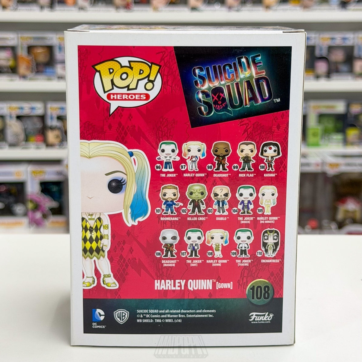 Funko Pop DC Heroes Suicide Squad Harley Quinn Gown Hot Topic 108 Vinyl Figure