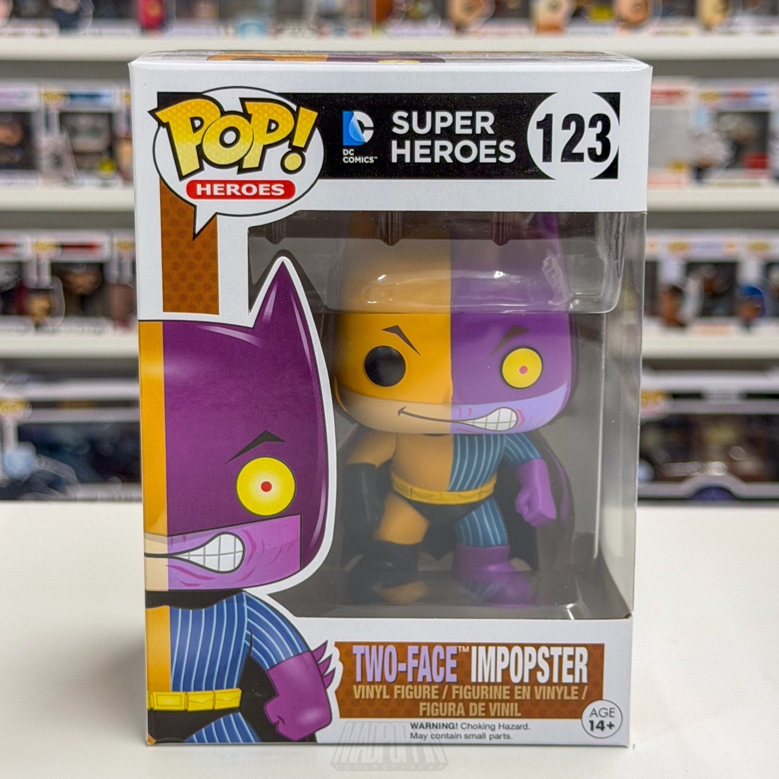 Funko Pop DC Super Heroes Two-Face Impopster Batman 123 Harvey Dent Vinyl Figure