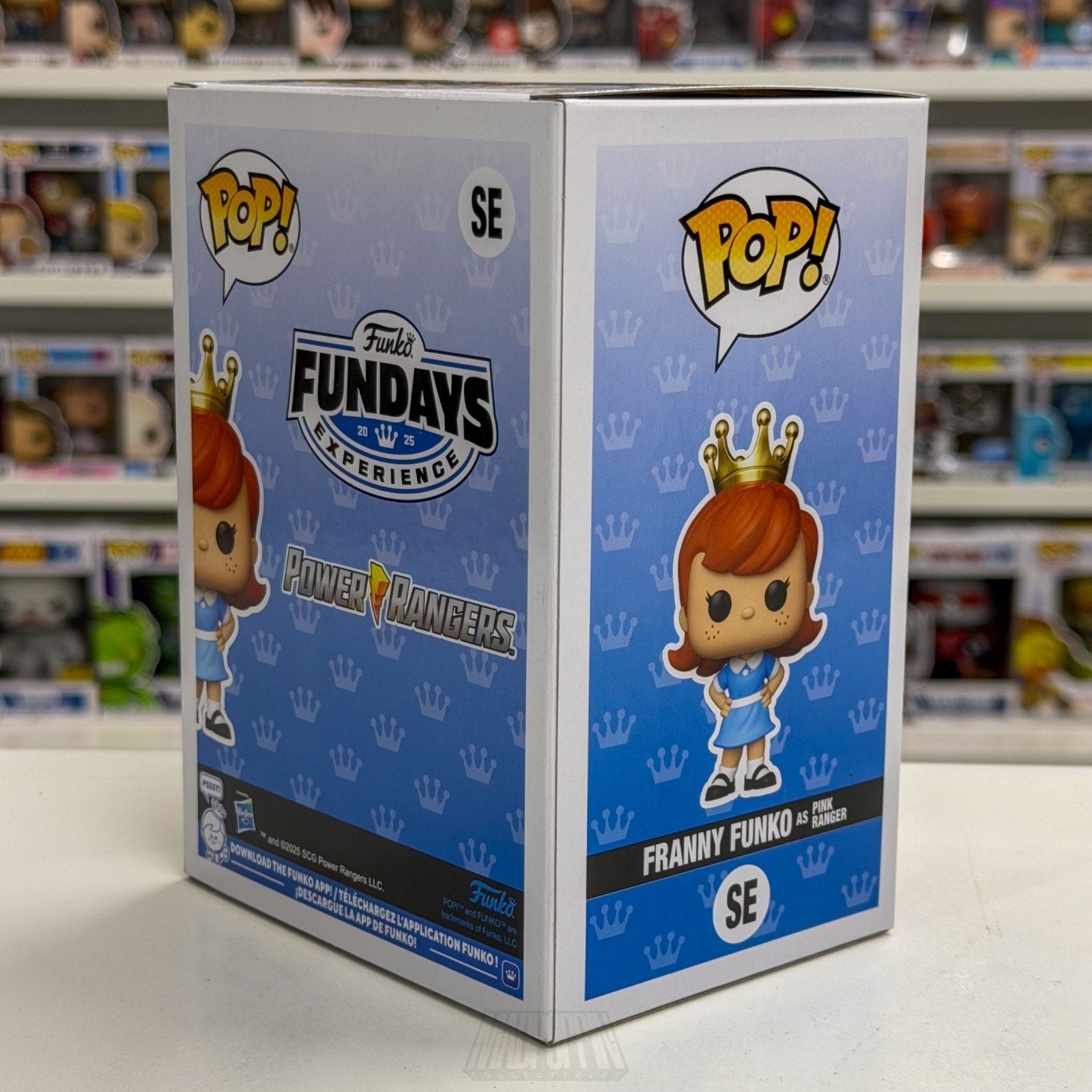 Funko Pop Fundays Franny Mighty Morphin Pink Ranger Metallic MMPR Figure 100PC