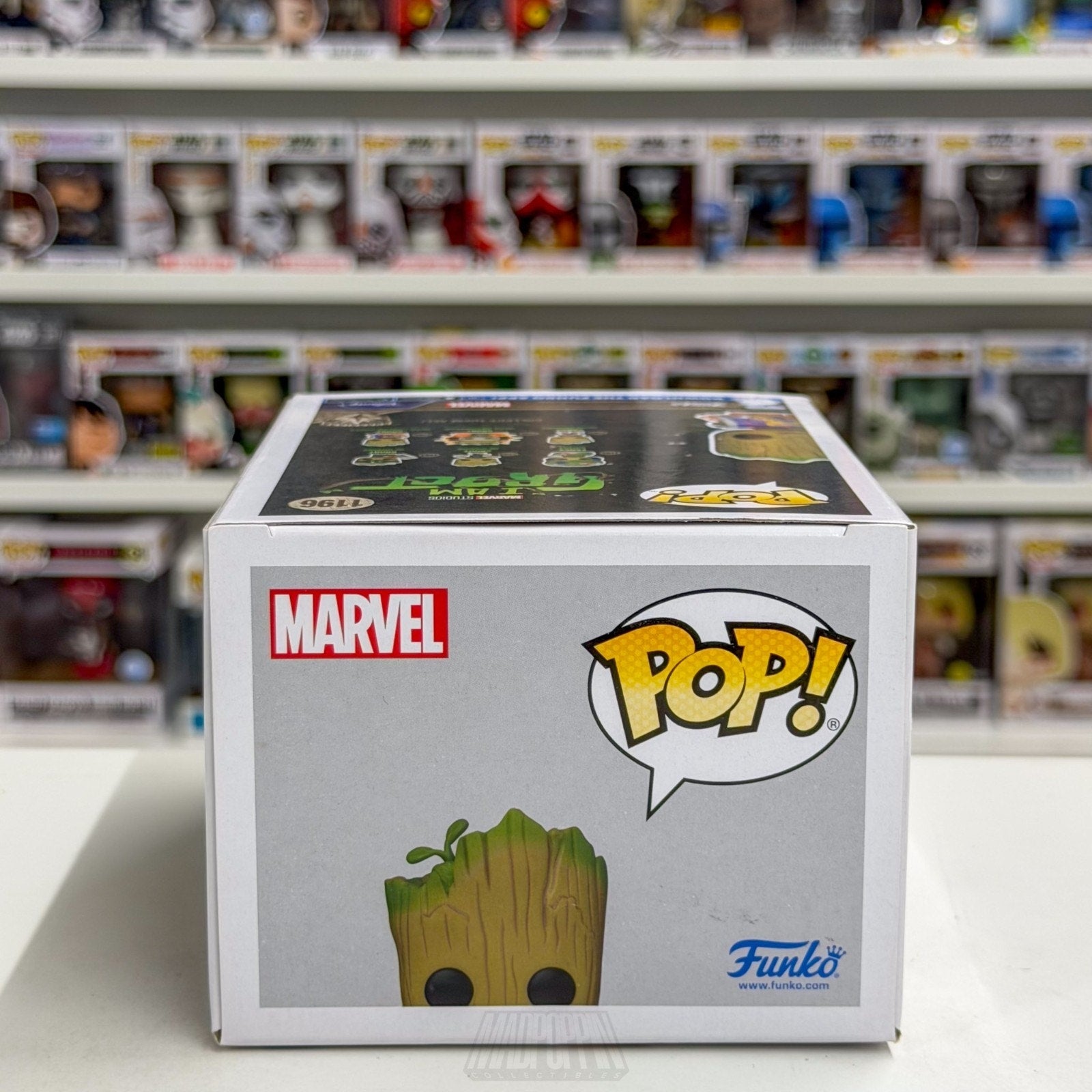 Funko Pop Marvel I Am Baby Groot with Cheese Puffs 1196 GOTG Toy Vinyl Figure