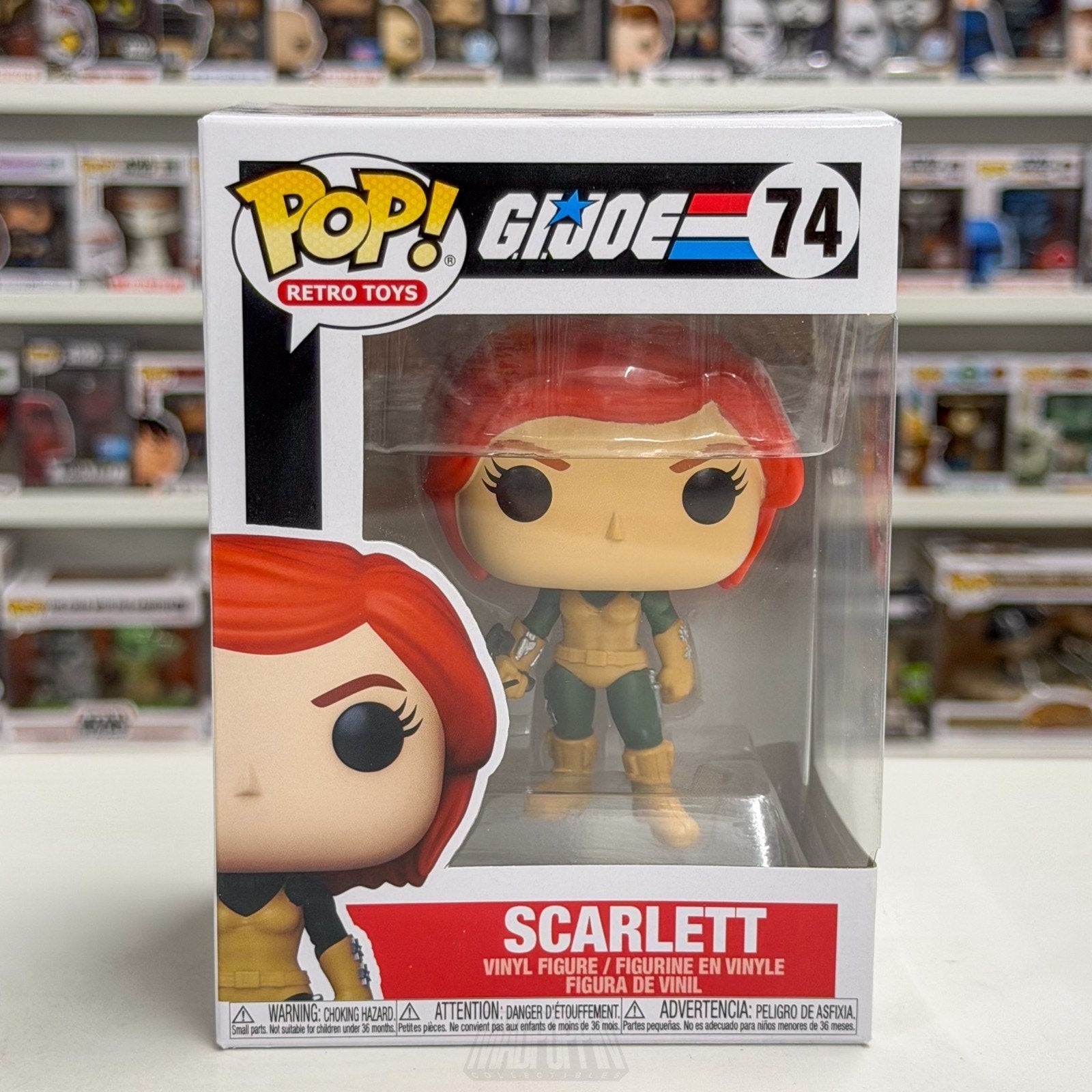 Funko Pop Retro Toys GI Joe Real American Hero Scarlett 74 Cartoon 80s Figure