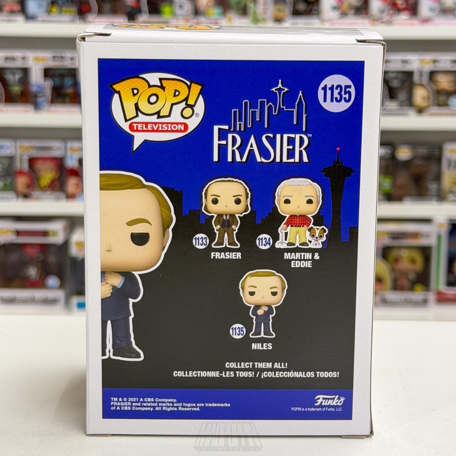 Funko Pop TV Frasier Niles Crane 1133 NBC Sitcom Cheers Spin-Off Vinyl Figure
