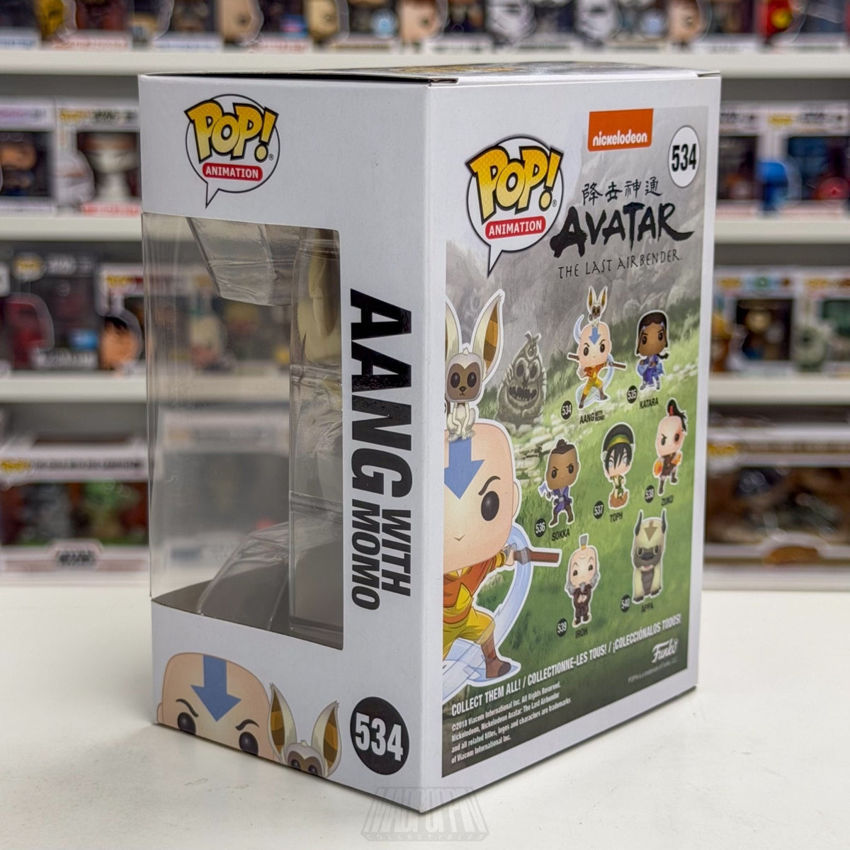 Funko Pop Animation Nickelodeon Avatar Last Airbender Aang w/Momo 534 Toy Figure