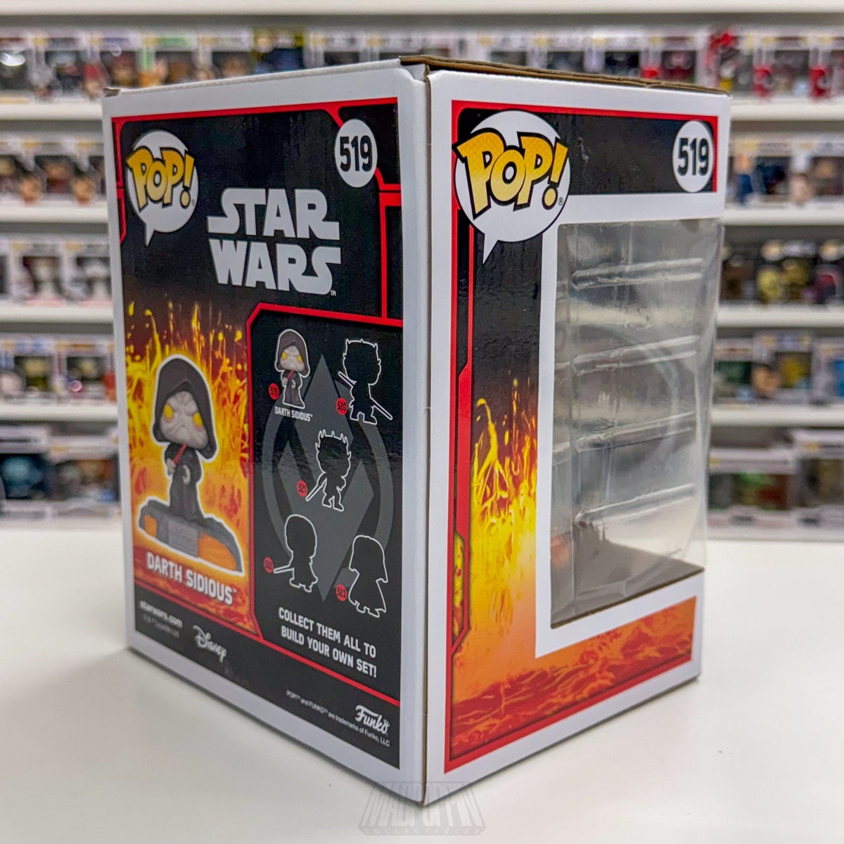 Funko Pop Star Wars Red Saber Series Darth Sidious Glow GameStop 519 Toy Figure