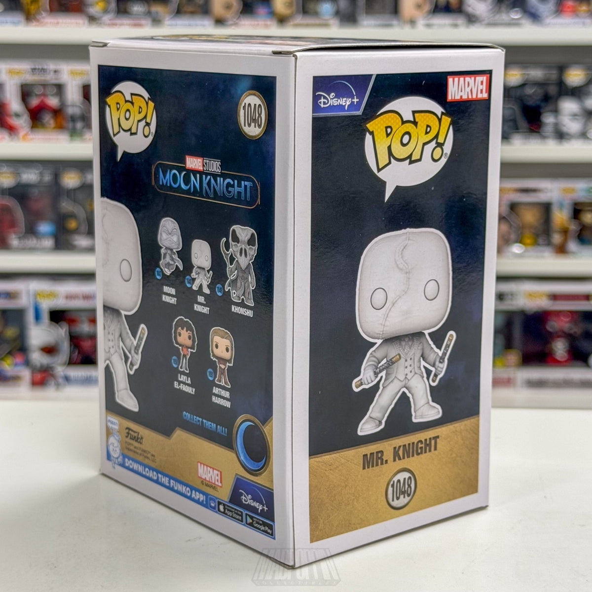 Funko Pop Marvel Mr Moon Knight Walmart Glow 1048 MCU Disney Show Vinyl Figure