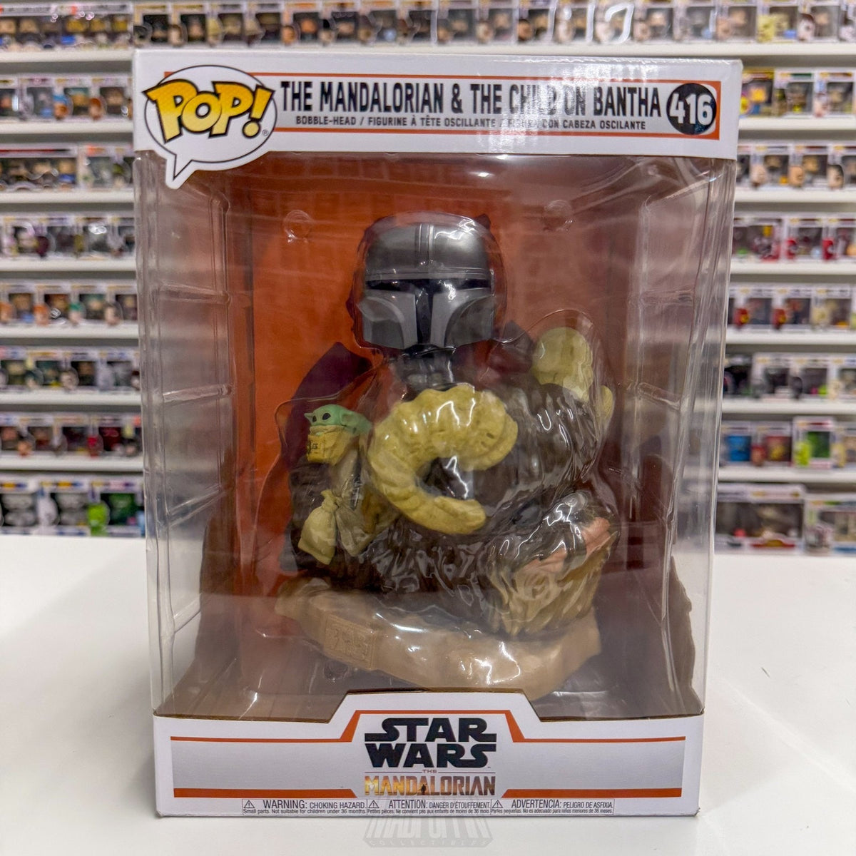 Funko Pop Rides Star Wars The Mandalorian & The Child on Bantha 416 Vinyl Figure