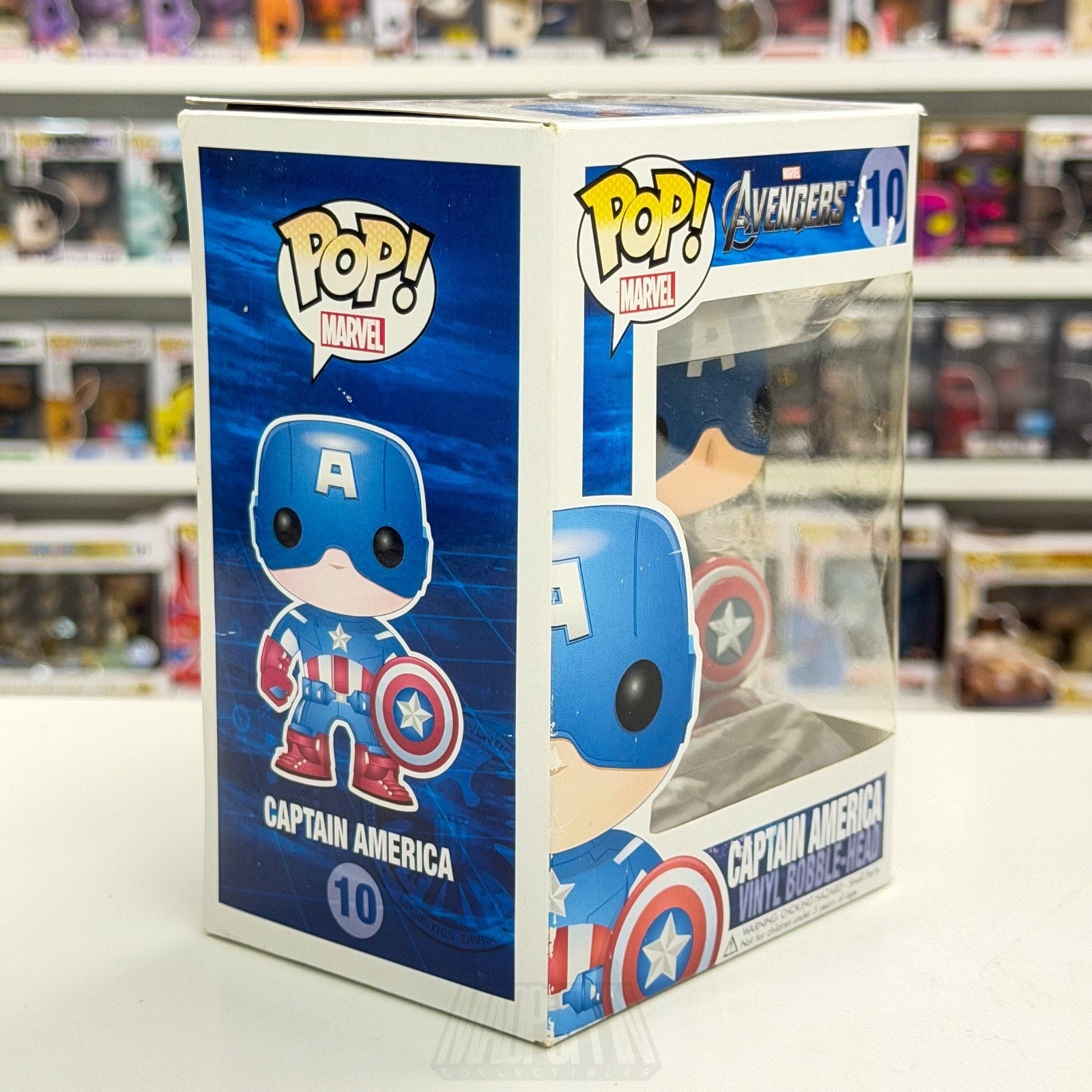 Funko Pop Marvel Avengers Captain America 2012 Vaulted 10 Superhero Vinyl Figure