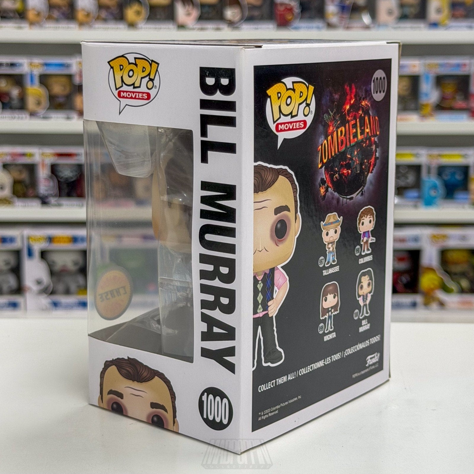 Funko Pop Movies Zombieland Bill Murray Short Hair Chase 1000 Comedy Toy Figure