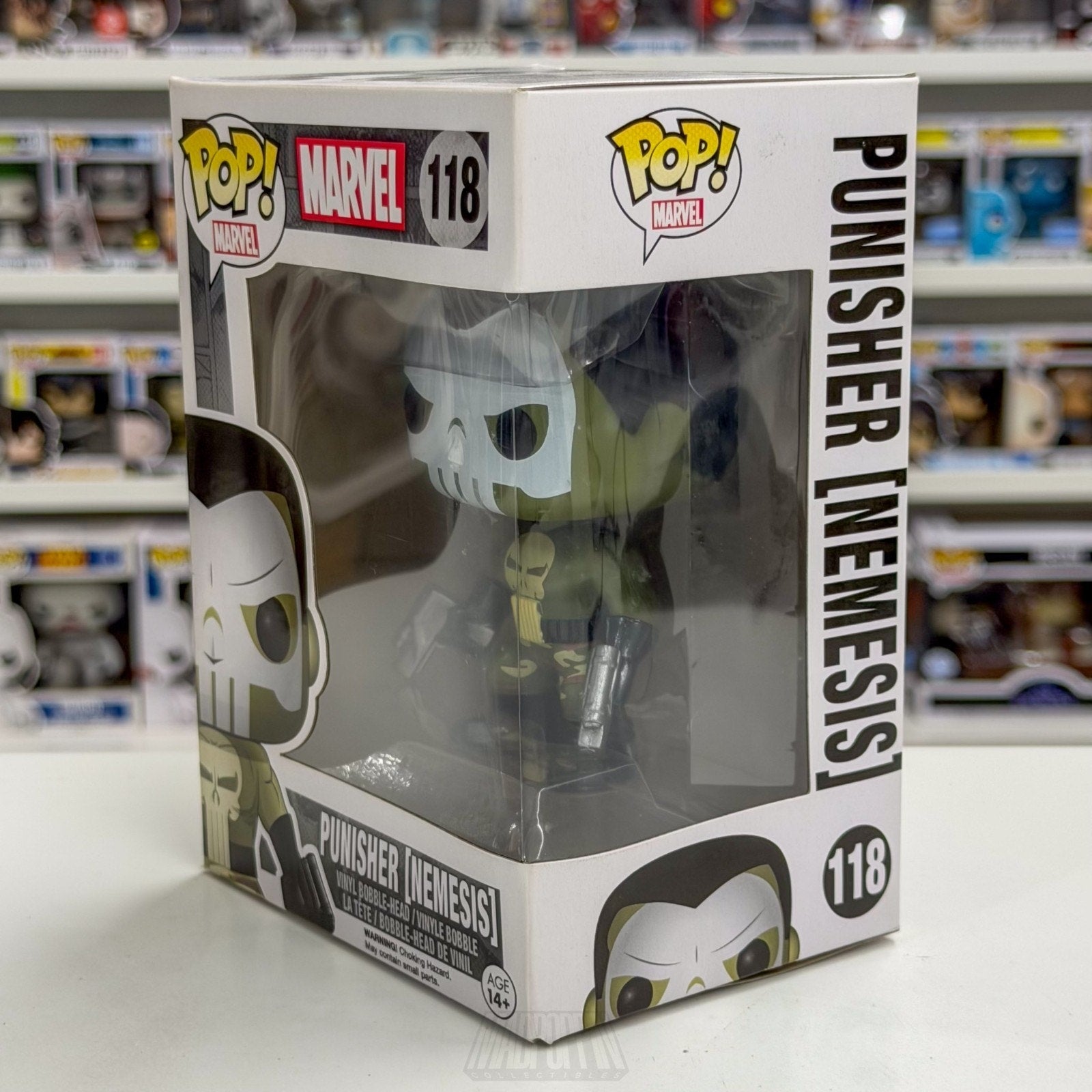 Funko Pop Marvel Punisher Nemesis 118 Frank Castle Vigilante Skull Vinyl Figure