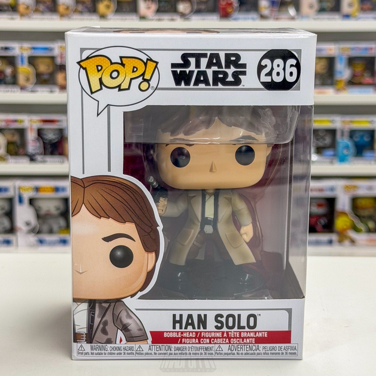 Funko Pop Star Wars Return of the Jedi Han Solo Endor 286 Smuggler Vinyl Figure