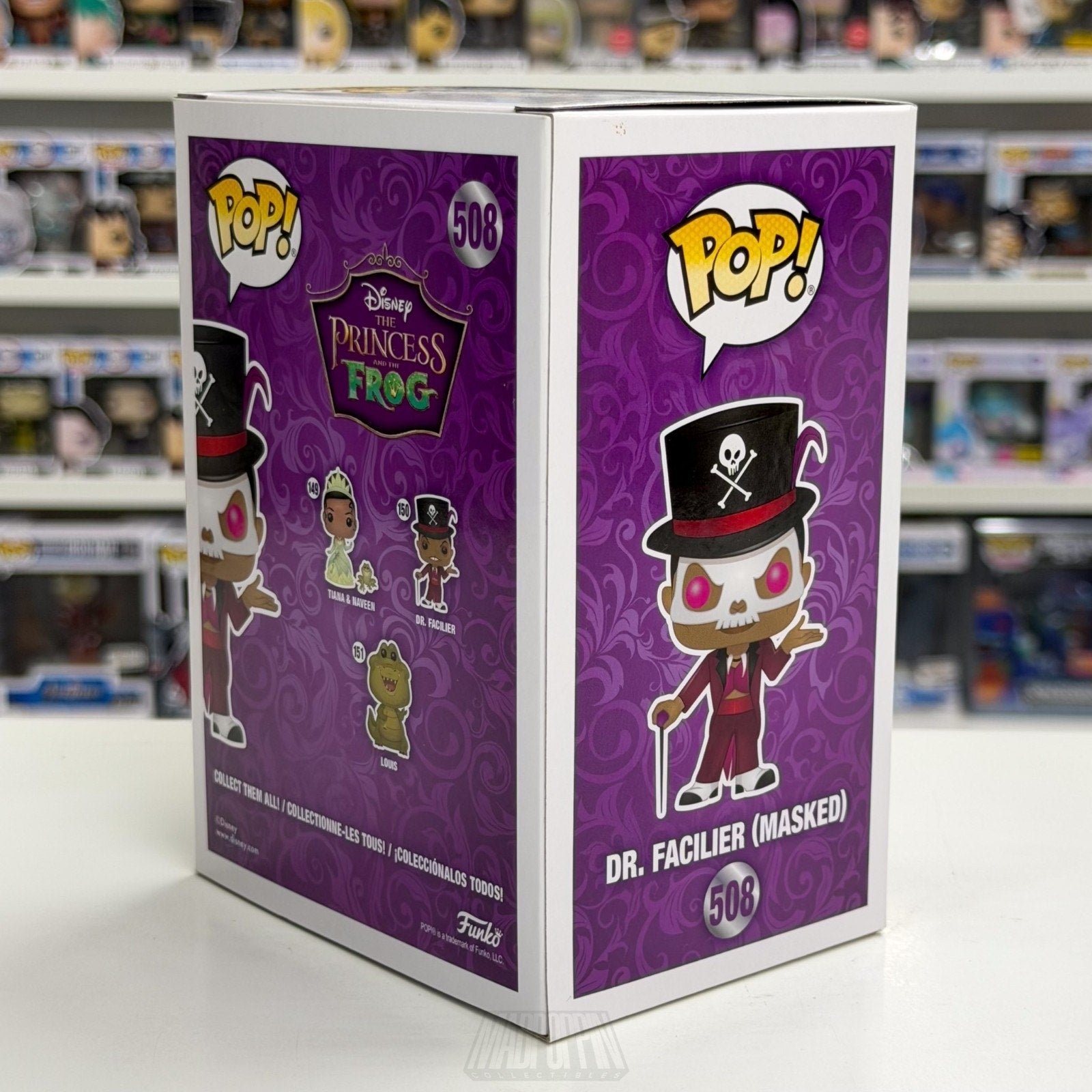 Funko Pop Disney Princess & The Frog Dr Facilier Masked BoxLunch Glow Chase 508