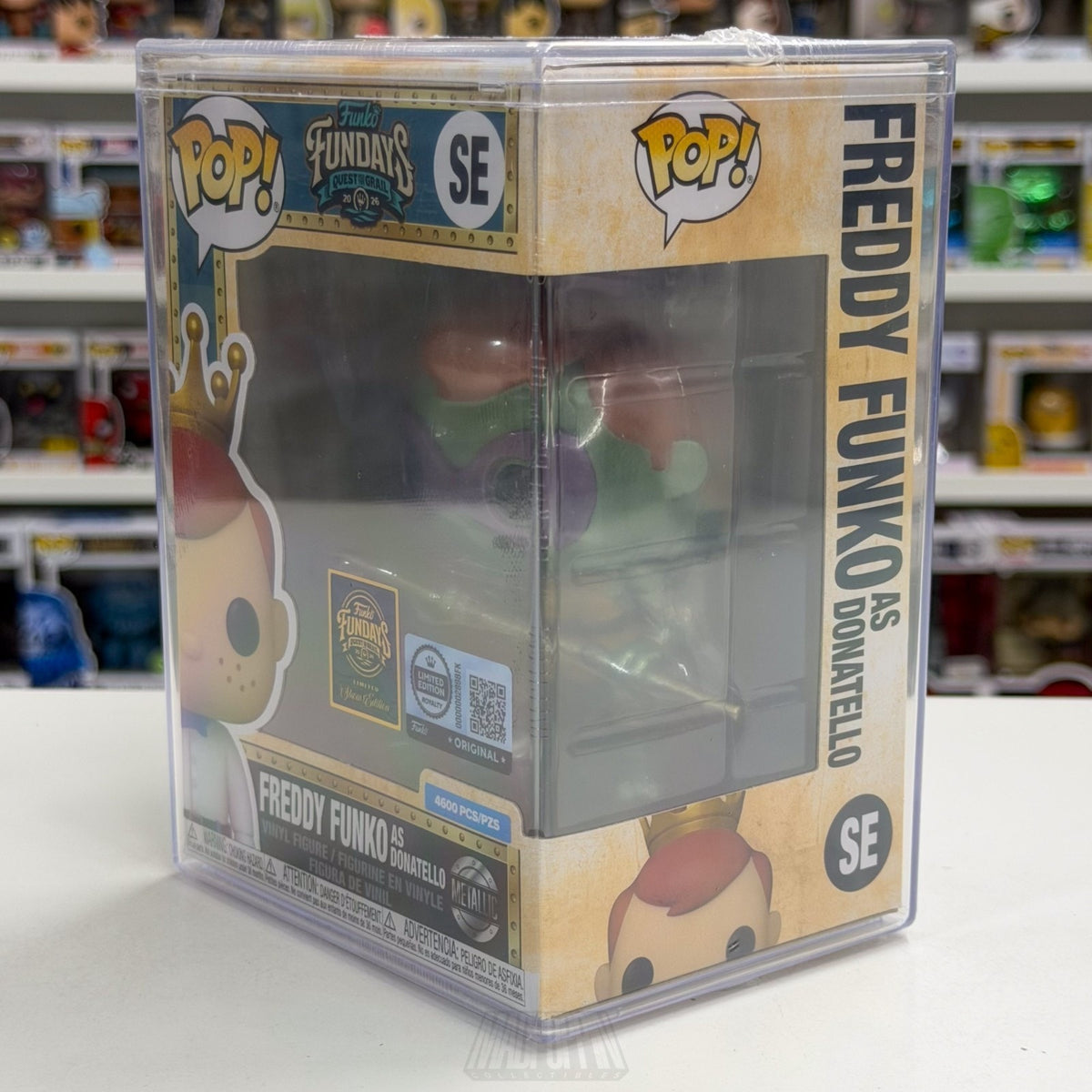 Funko Pop Fundays Freddy Donatello TMNT SE Quest Grail SDCC 2026 CON STICKER