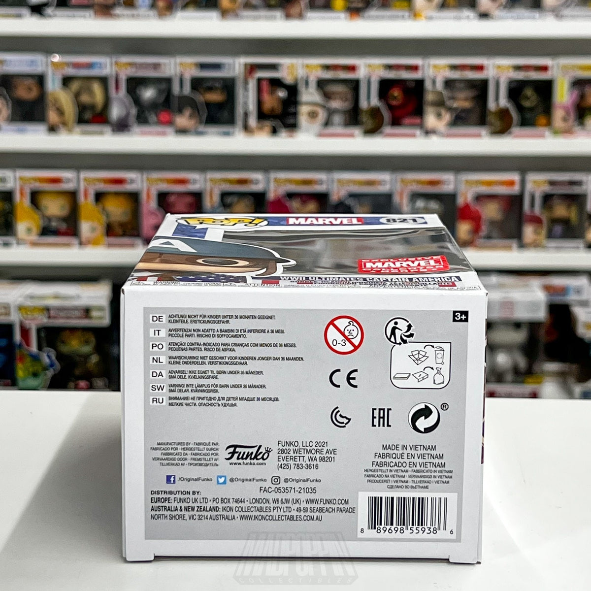 Funko Pop Marvel Collector Corps WWII Ultimates Captain America 821 Vinyl Figure