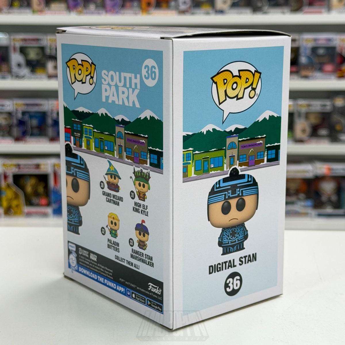 Funko Pop Animation South Park Digital Stan Marsh Glow SDCC 36 Tron Vinyl Figure