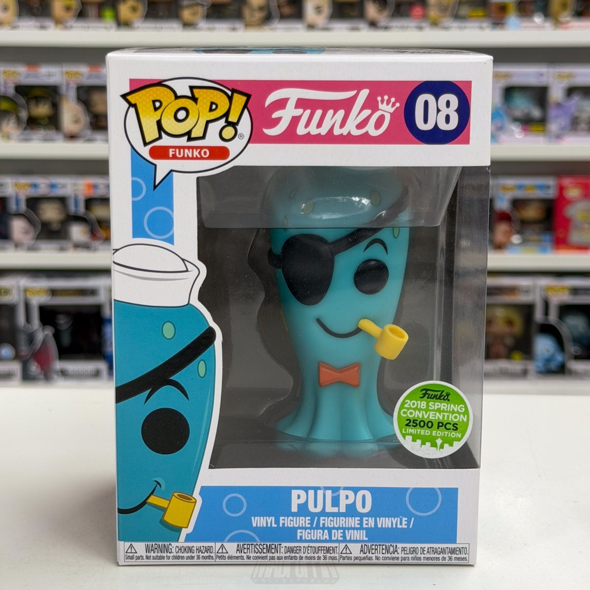 Funko Pop Spastik Fantastik Plastik Pulpo ECCC 2500 PCS 08 Squid Vinyl Figure