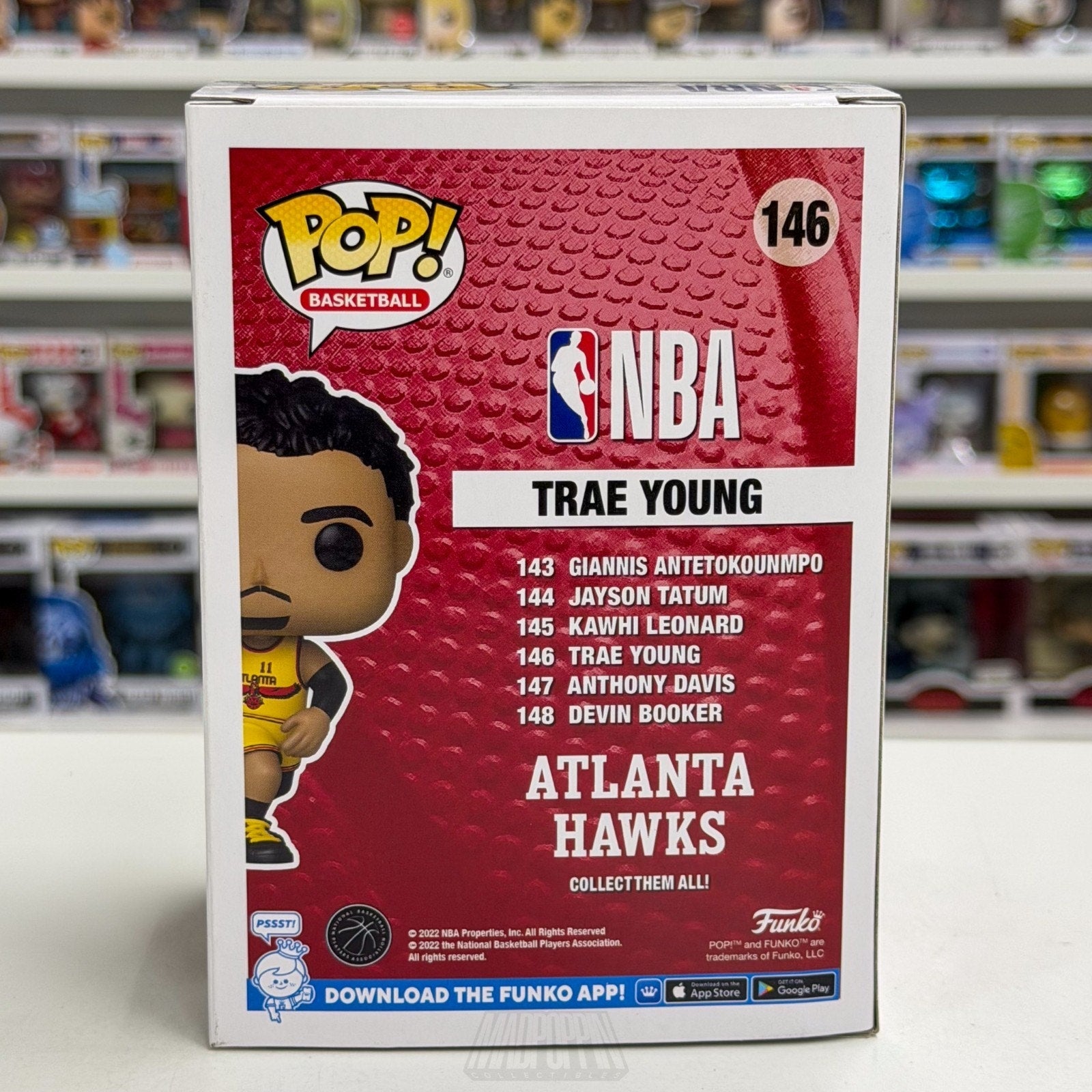 Funko Pop NBA Basketball Atlanta Hawks Trae Young Away Jersey 146 Vinyl Figure