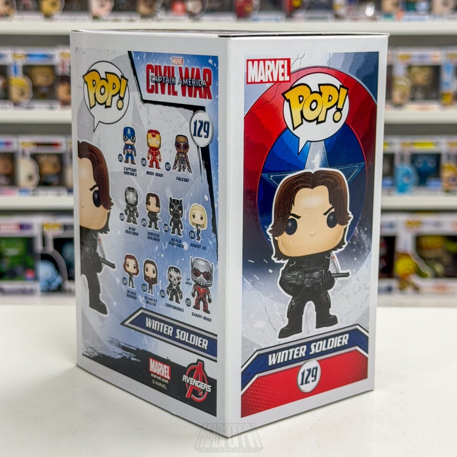 Funko Pop Marvel Captain America Civil War Winter Soldier 129 Toy Vinyl Figure