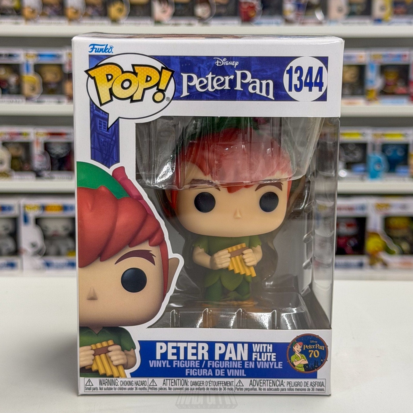 Funko Pop Disney Peter Pan w/Flute 1344 Never Land Pirates Fantasy Vinyl Figure