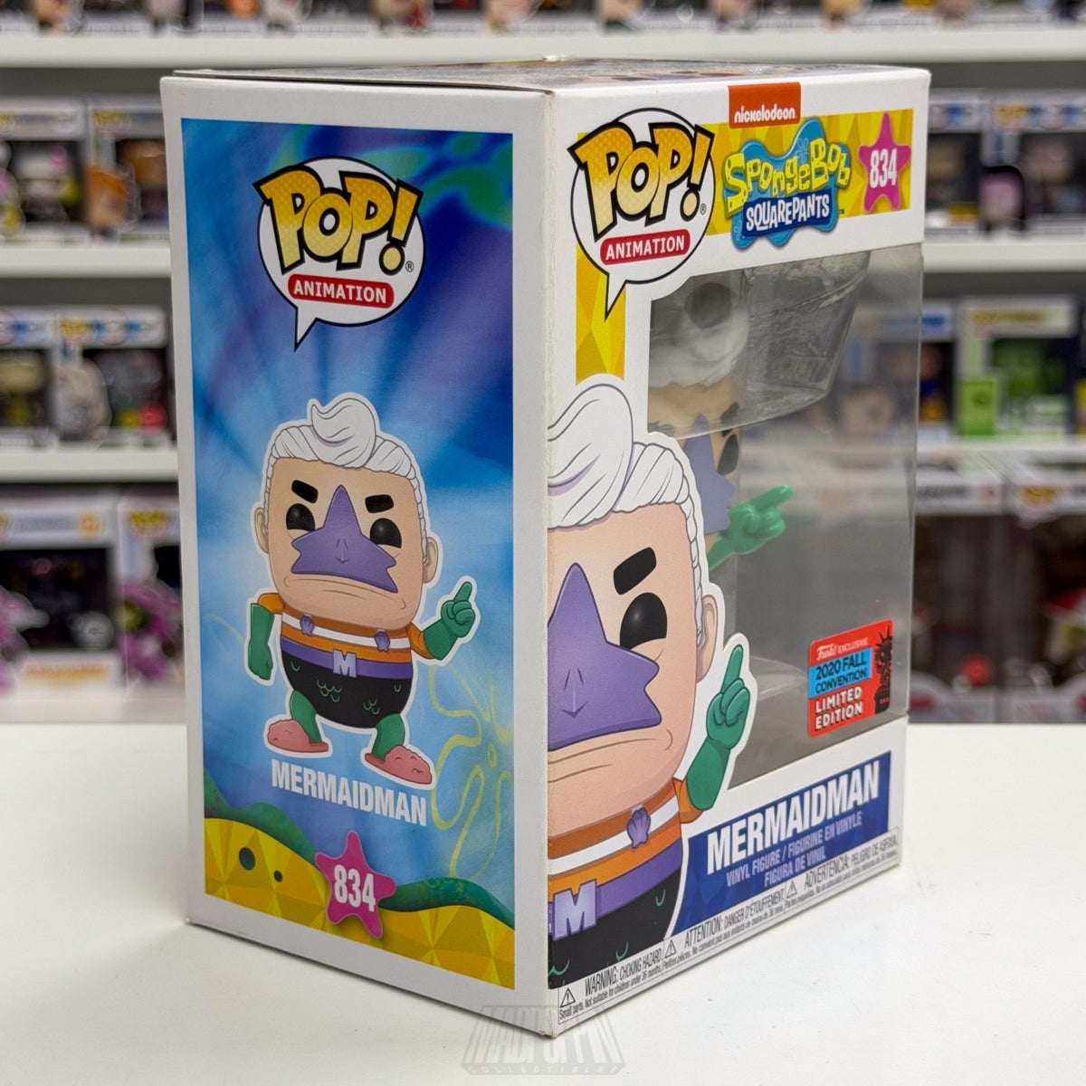 Funko Pop Animation SpongeBob SquarePants Mermaidman NYCC 834 Toy Vinyl Figure