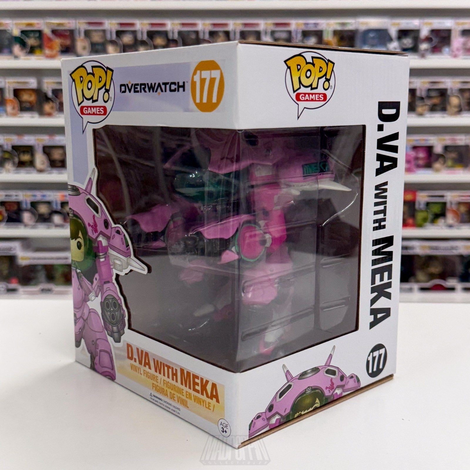 Funko Pop Games Overwatch D.Va w/MEKA 177 Pink Tank Mech Toy Vinyl 6" Figure