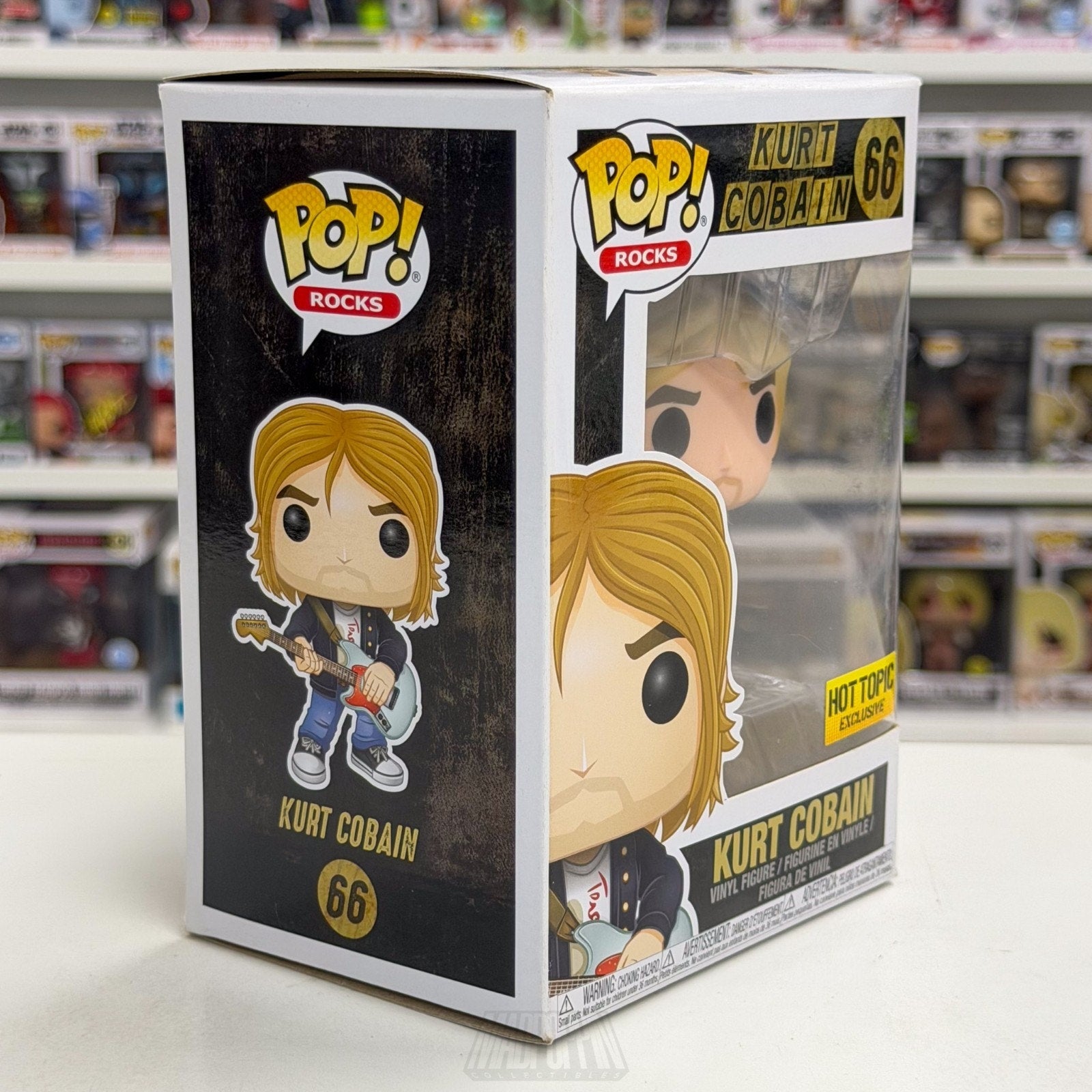 Funko Pop Rocks Nirvana Kurt Cobain Black Sweater Hot Topic 66 Music Toy Figure