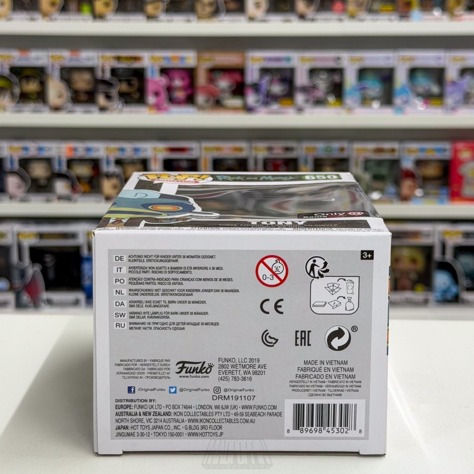 Funko Pop Animation Rick & Morty Tony GameStop 650 Cartoon Network Vinyl Figure
