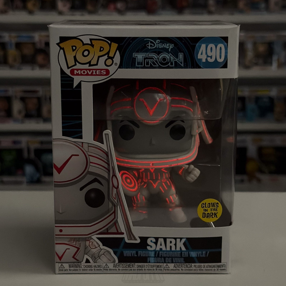Funko Pop Movies Disney Tron Sark Glow in the Dark 490 Sci-Fi Game Vinyl Figure