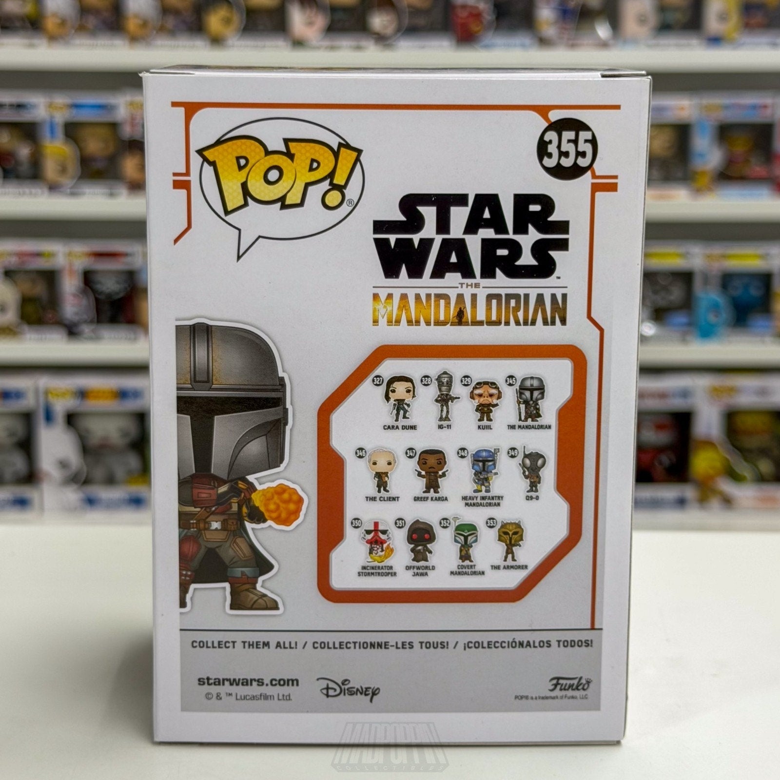 Funko Pop Star Wars Mandalorian Flame Throwing Target 355 Bounty Hunter Figure