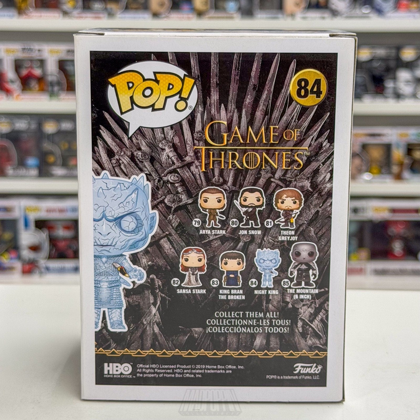 Funko Pop TV HBO Game of Thrones Night King Crystal Glow 84 Fantasy Vinyl Figure