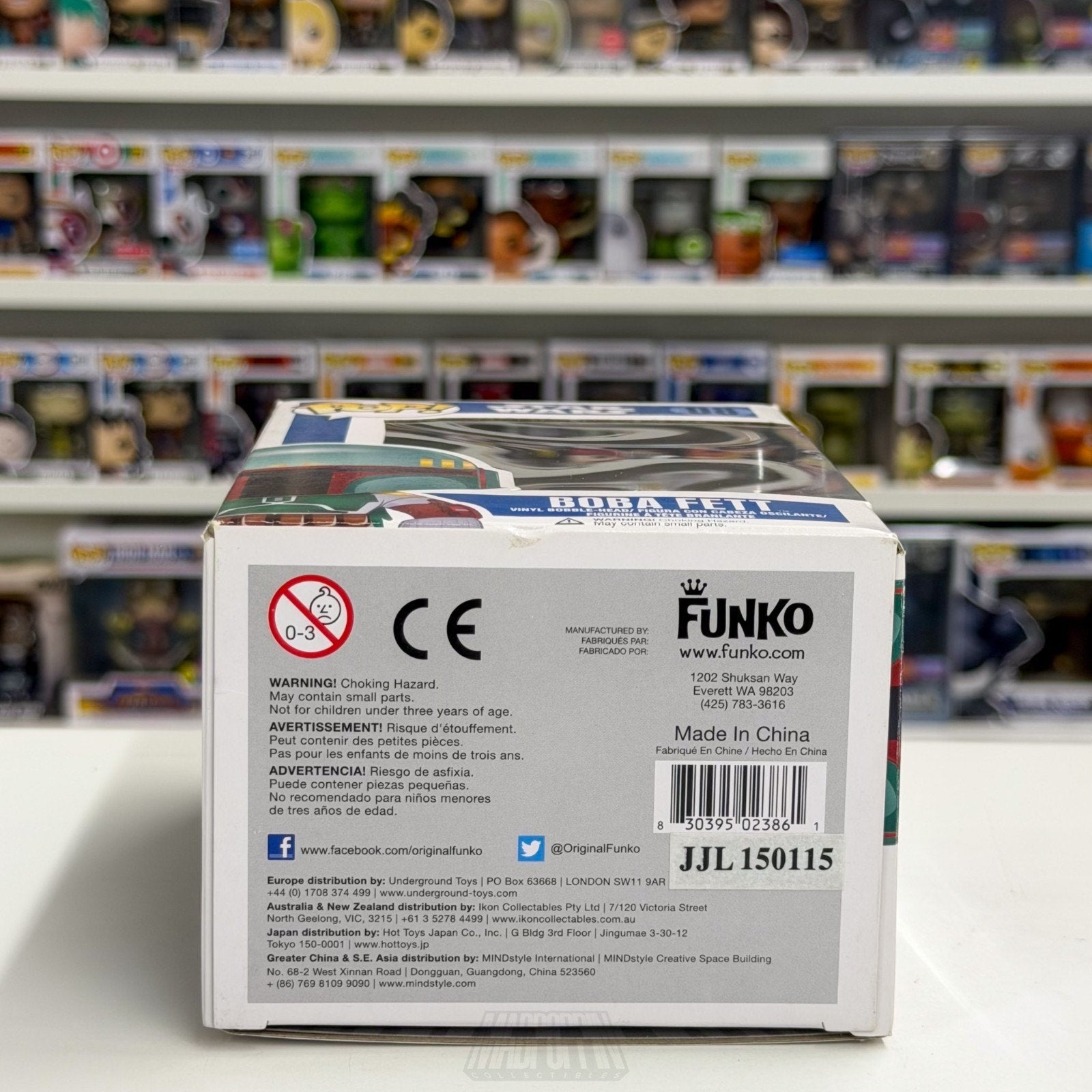 Funko Pop Star Wars Boba Fett Blue Box 08 Mandalorian Bounty Hunter Vinyl Figure