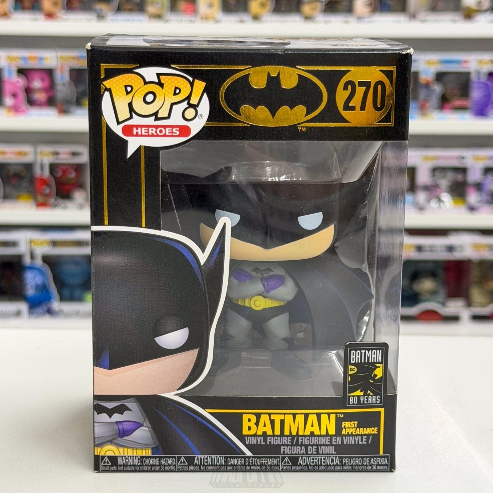 Funko Pop DC Super Heroes Batman First Appearance 80 Years 270 Toy Vinyl Figure